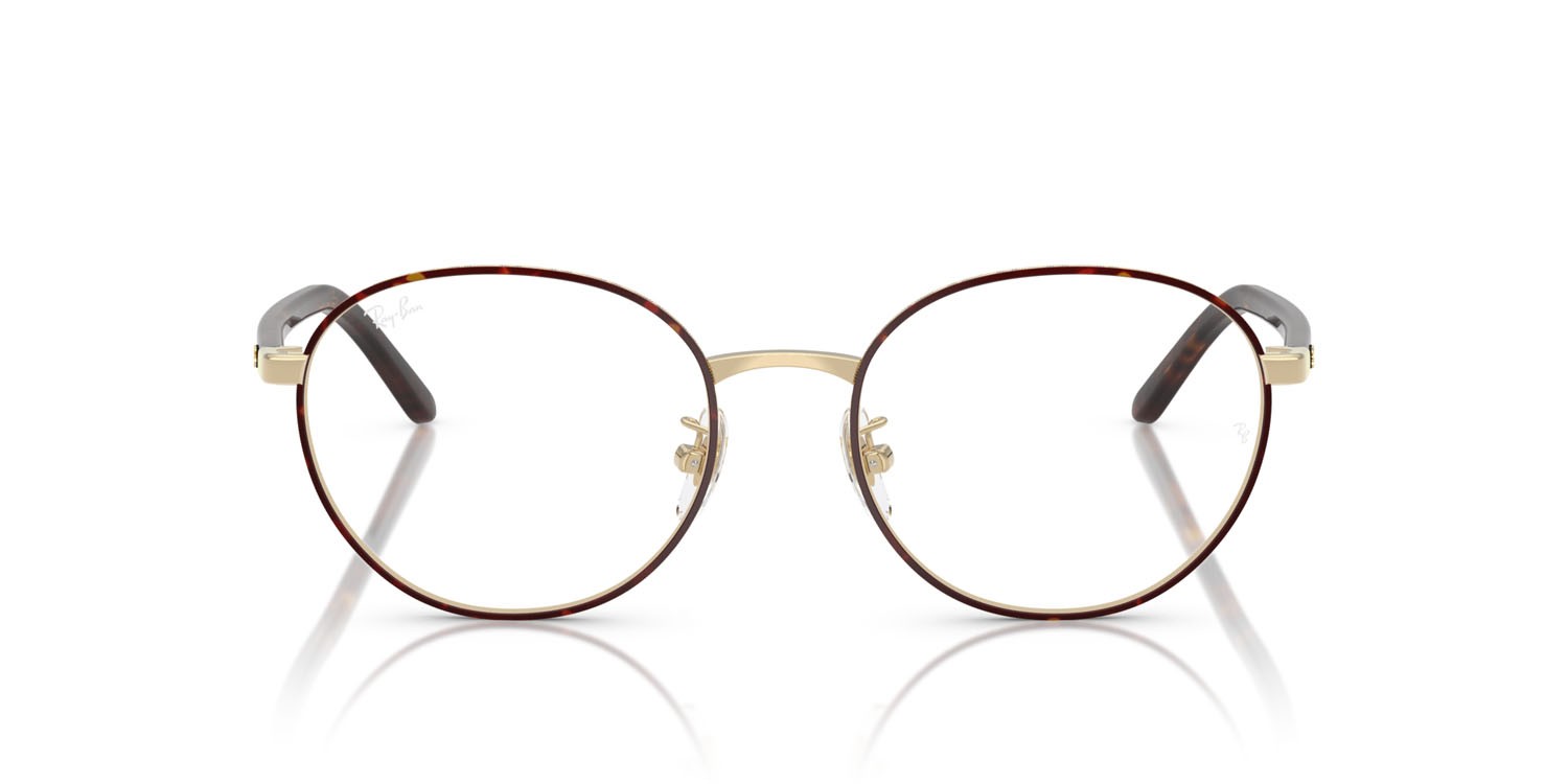 Eyeglasses Ray-Ban RX 6538D (3193) - RB 6538D 3193 color havana su oro pallido shape pantos lenses trasparente
