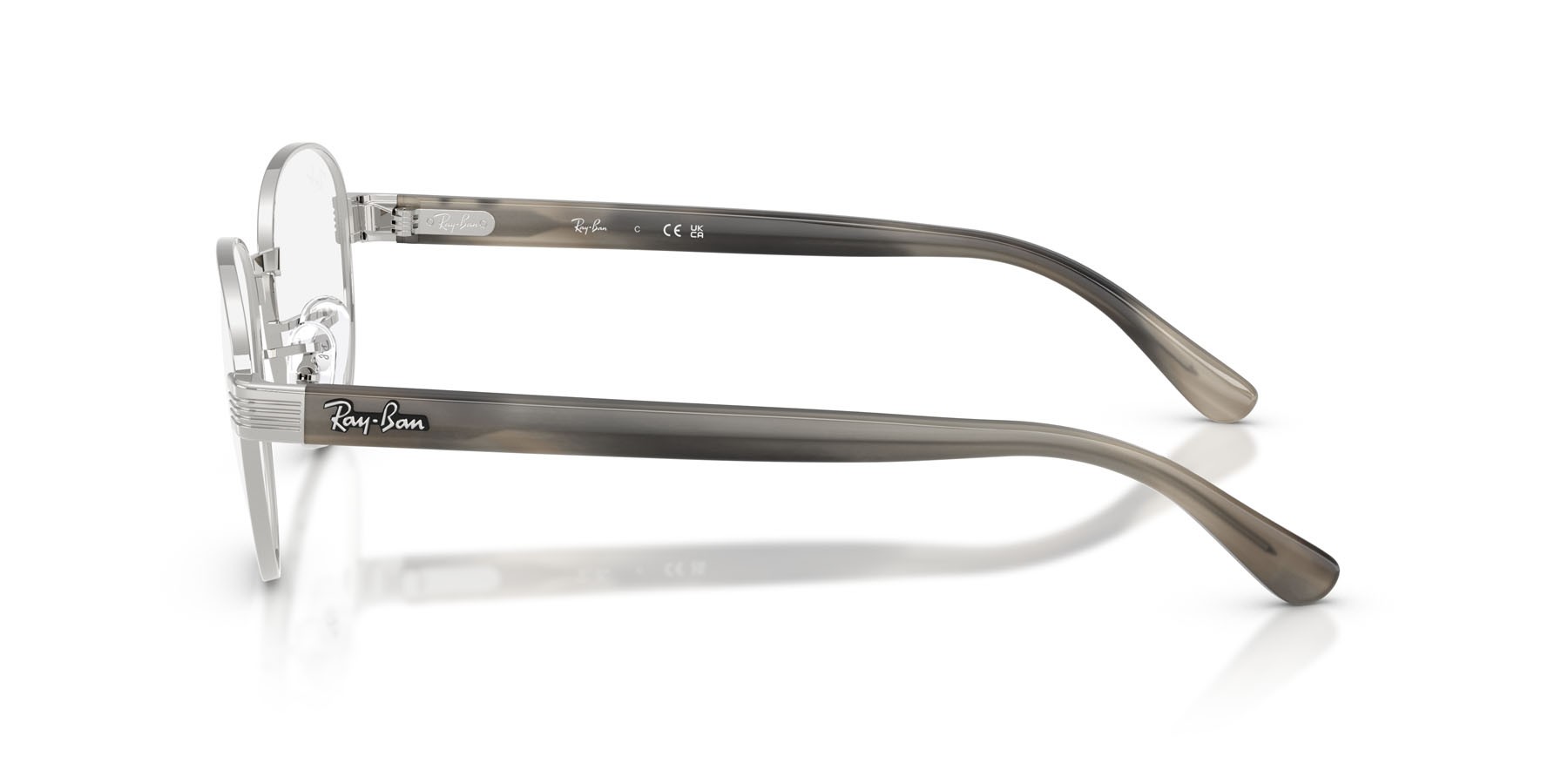 Occhiali da vista Ray-Ban RX 6543 (2501) - RB 6543 2501 colore argento forma quadrato lenti trasparente