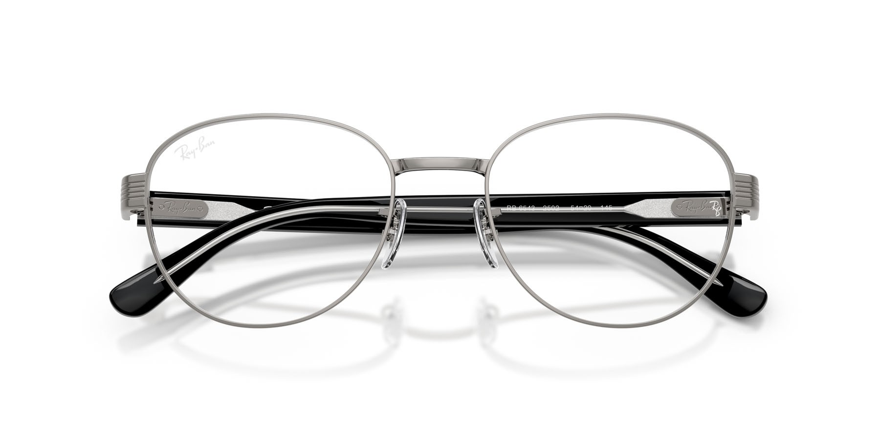 Occhiali da vista Ray-Ban RX 6543 (2502) - RB 6543 2502 colore gunmetal forma quadrato lenti trasparente
