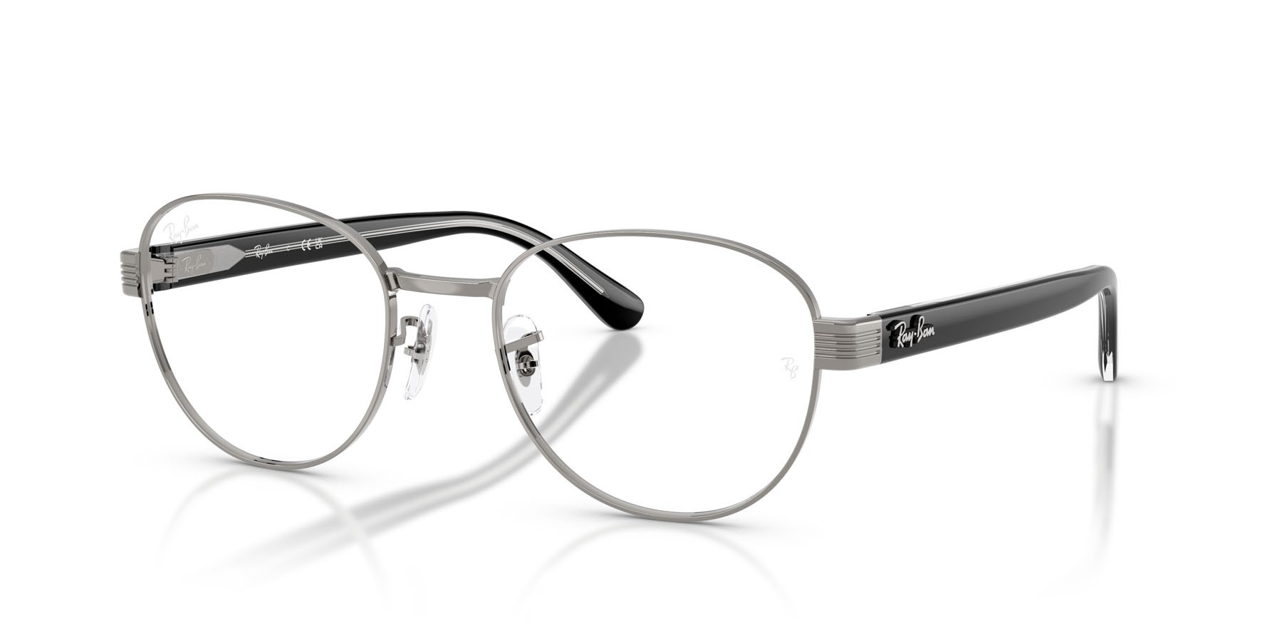 Occhiali da vista Ray-Ban RX 6543 (2502) - RB 6543 2502 colore gunmetal forma quadrato lenti trasparente