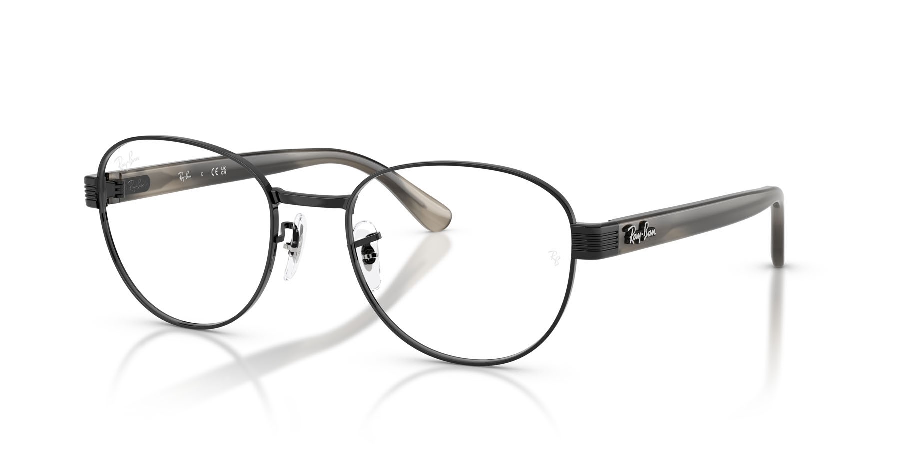 Eyeglasses Ray-Ban RX 6543 (2509) - RB 6543 2509 color nero shape square lenses trasparente