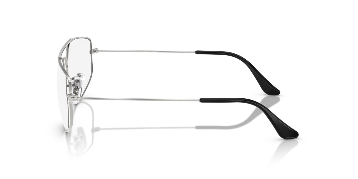 Occhiali da vista Ray-Ban Explorer V RX 6545 (2501) - RB 6545 2501 colore argento forma irregolare lenti trasparente