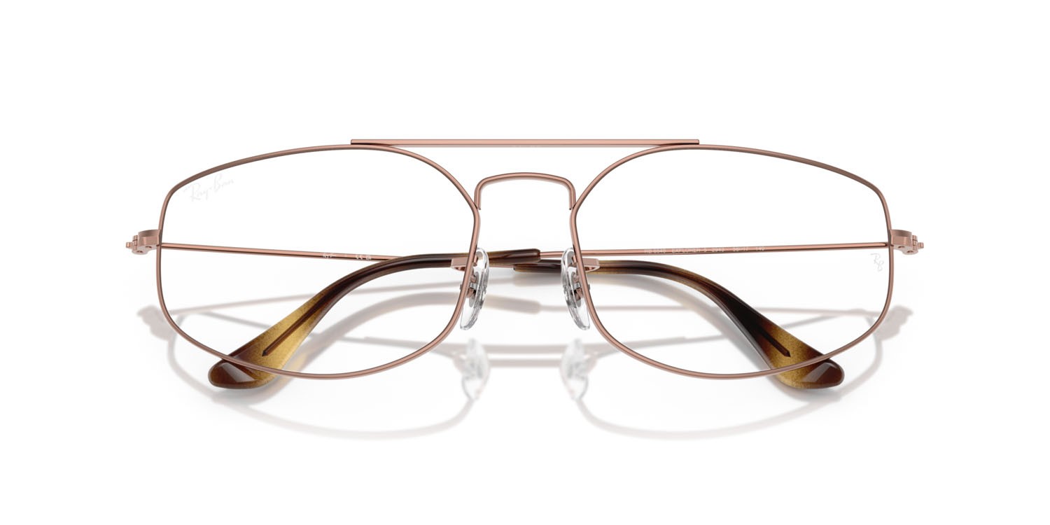 Occhiali da vista Ray-Ban Explorer V RX 6545 (2943) - RB 6545 2943 colore rame forma irregolare lenti trasparente