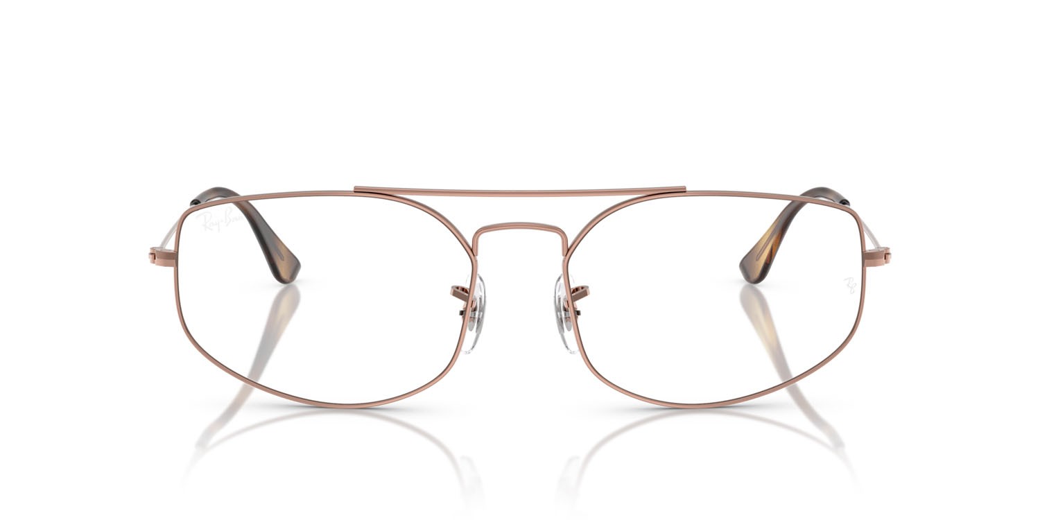 Occhiali da vista Ray-Ban Explorer V RX 6545 (2943) - RB 6545 2943 colore rame forma irregolare lenti trasparente