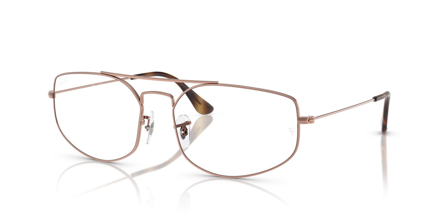 Occhiali da vista Ray-Ban Explorer V RX 6545 (2943) - RB 6545 2943 colore rame forma irregolare lenti trasparente