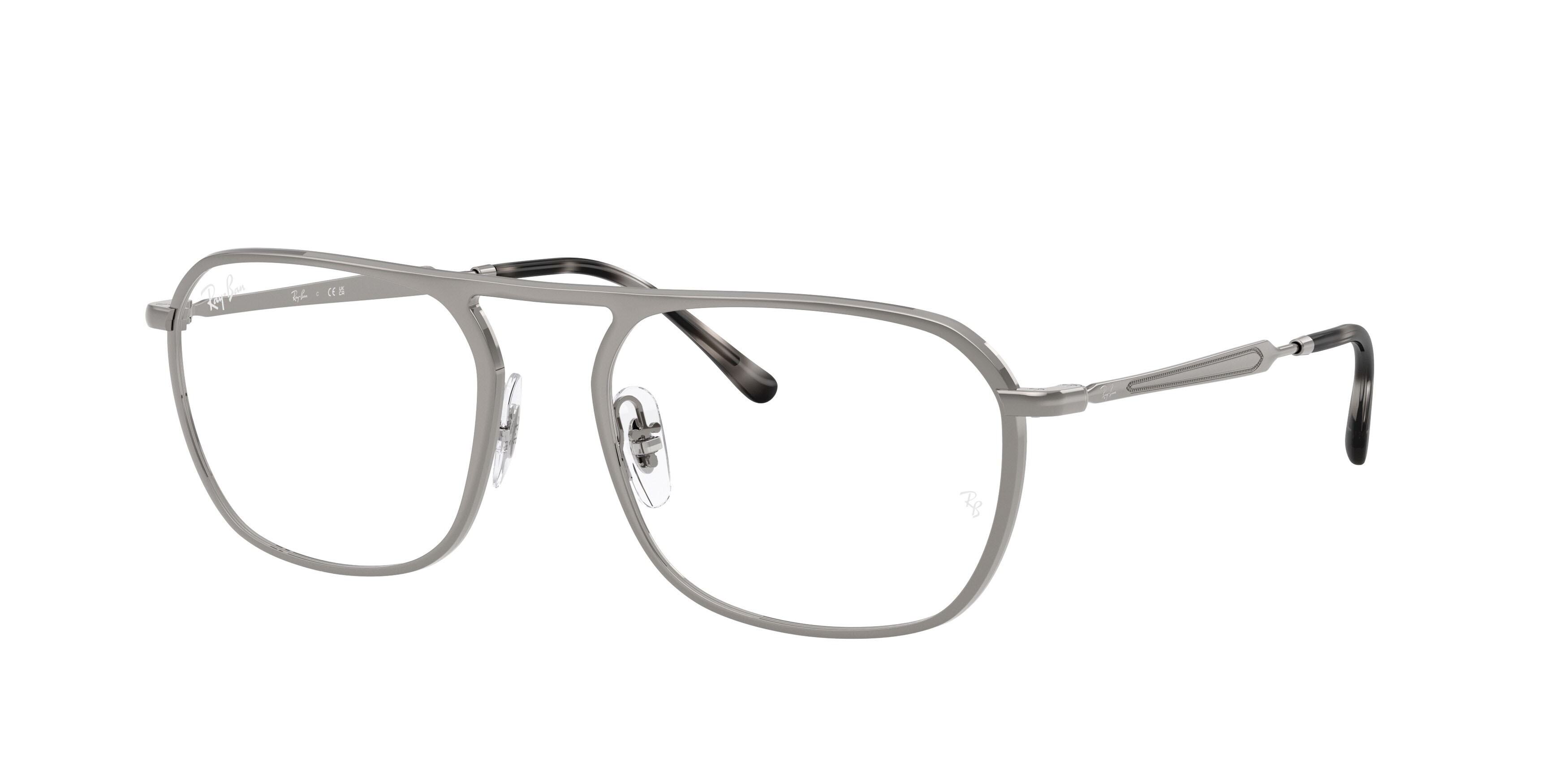 Occhiali da vista Ray-Ban RX 6548 (2502) - RB 6548 2502 colore gunmetal forma quadrato lenti trasparente