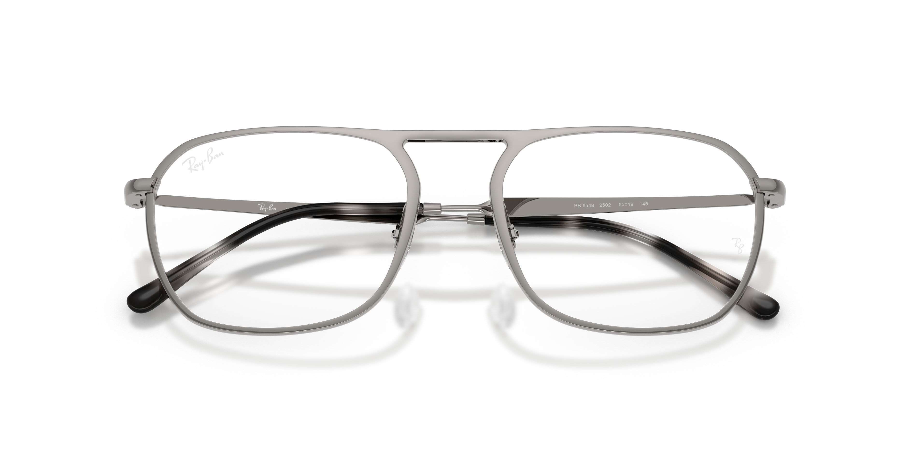 Occhiali da vista Ray-Ban RX 6548 (2502) - RB 6548 2502 colore gunmetal forma quadrato lenti trasparente