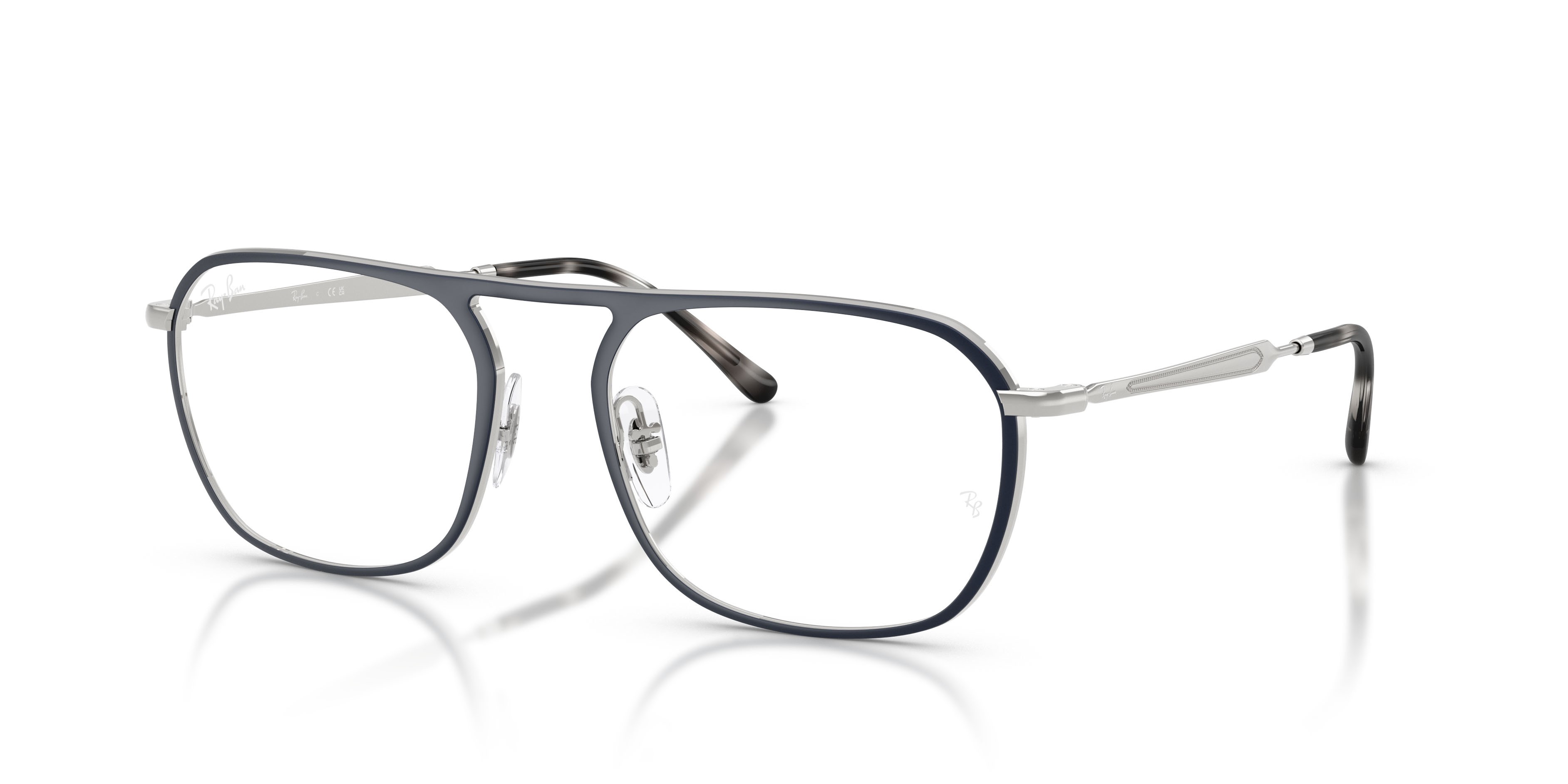 Occhiali da vista Ray-Ban RX 6548 (3016) - RB 6548 3016 colore blu e argento forma quadrato lenti trasparente