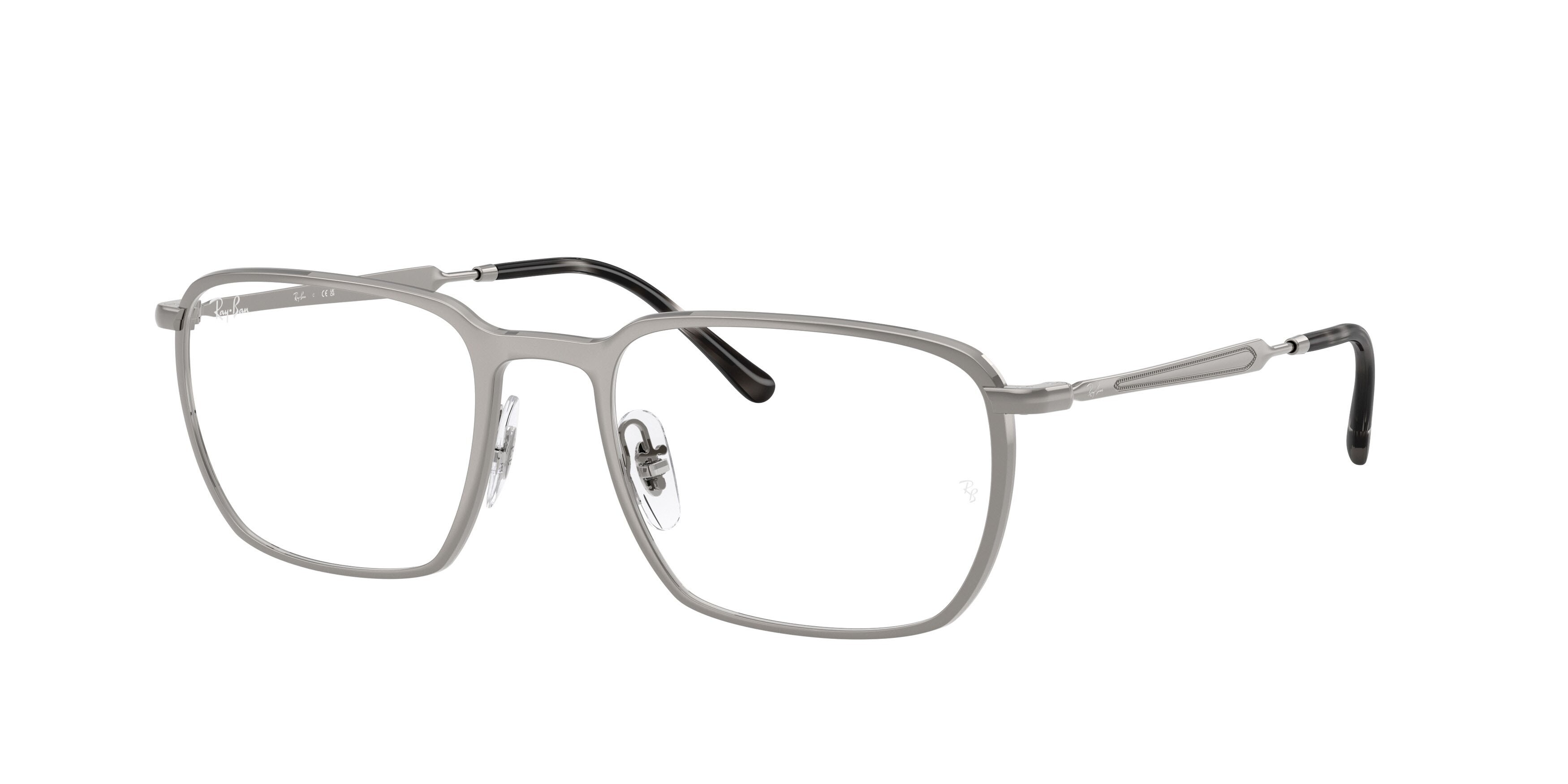 Occhiali da vista Ray-Ban RX 6549 (2502) - RB 6549 2502 colore gunmetal forma quadrato lenti trasparente