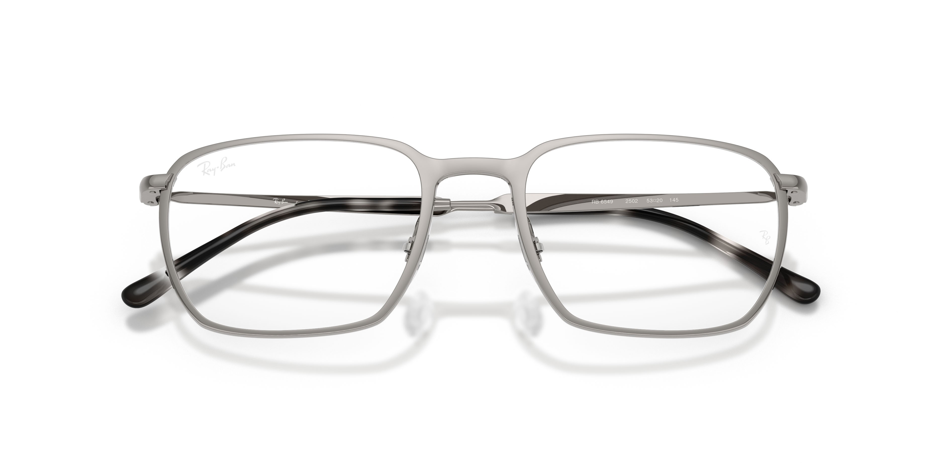 Occhiali da vista Ray-Ban RX 6549 (2502) - RB 6549 2502 colore gunmetal forma quadrato lenti trasparente