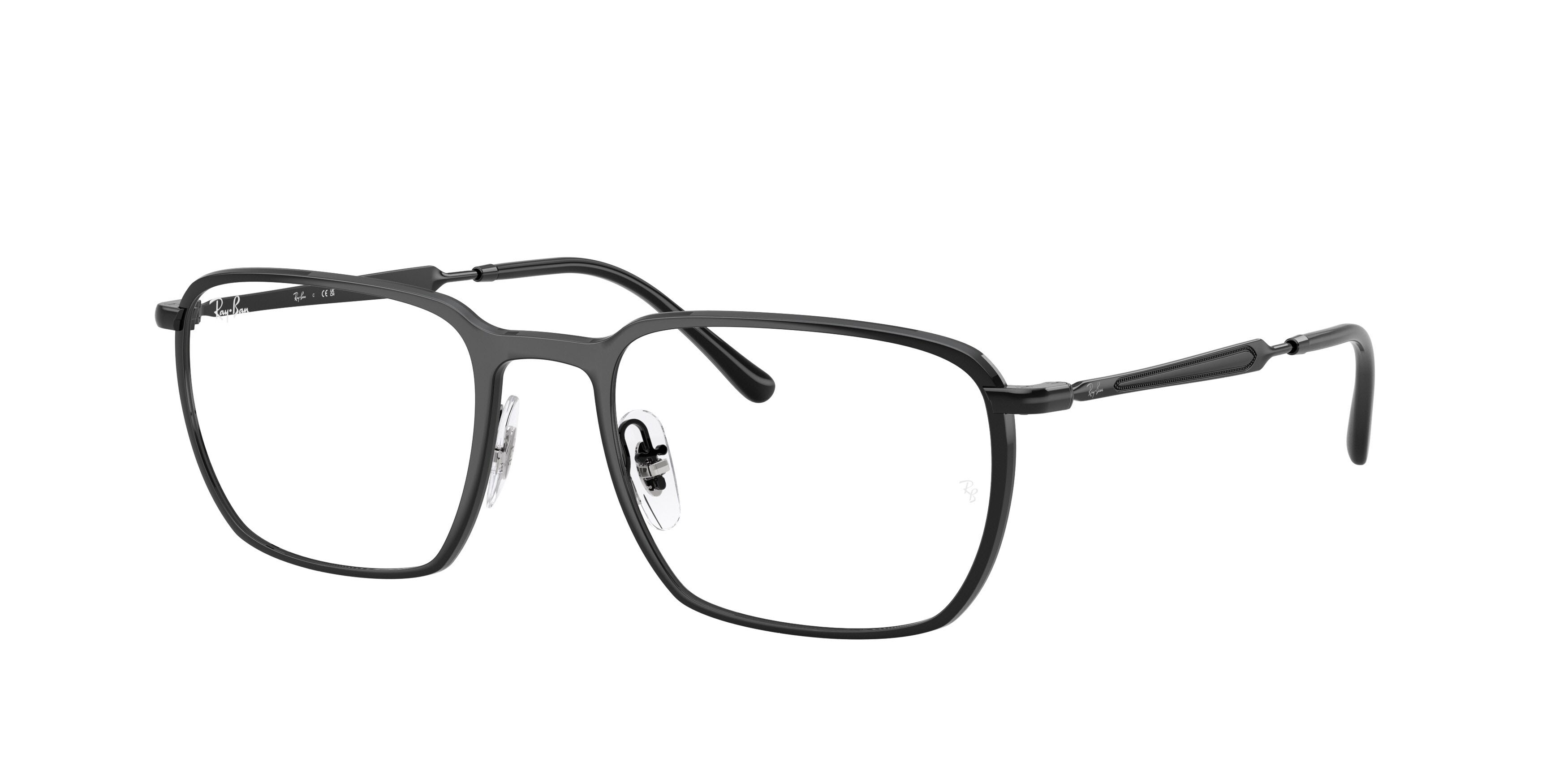 Occhiali da vista Ray-Ban RX 6549 (2509) - RB 6549 2509 colore nero forma quadrato lenti trasparente