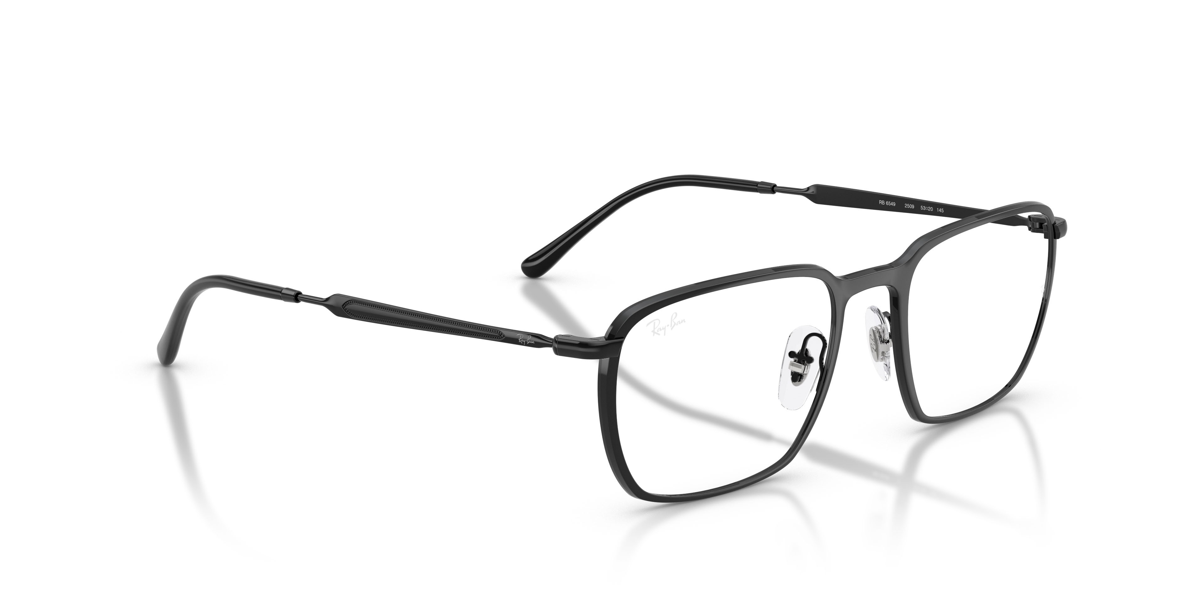 Occhiali da vista Ray-Ban RX 6549 (2509) - RB 6549 2509 colore nero forma quadrato lenti trasparente