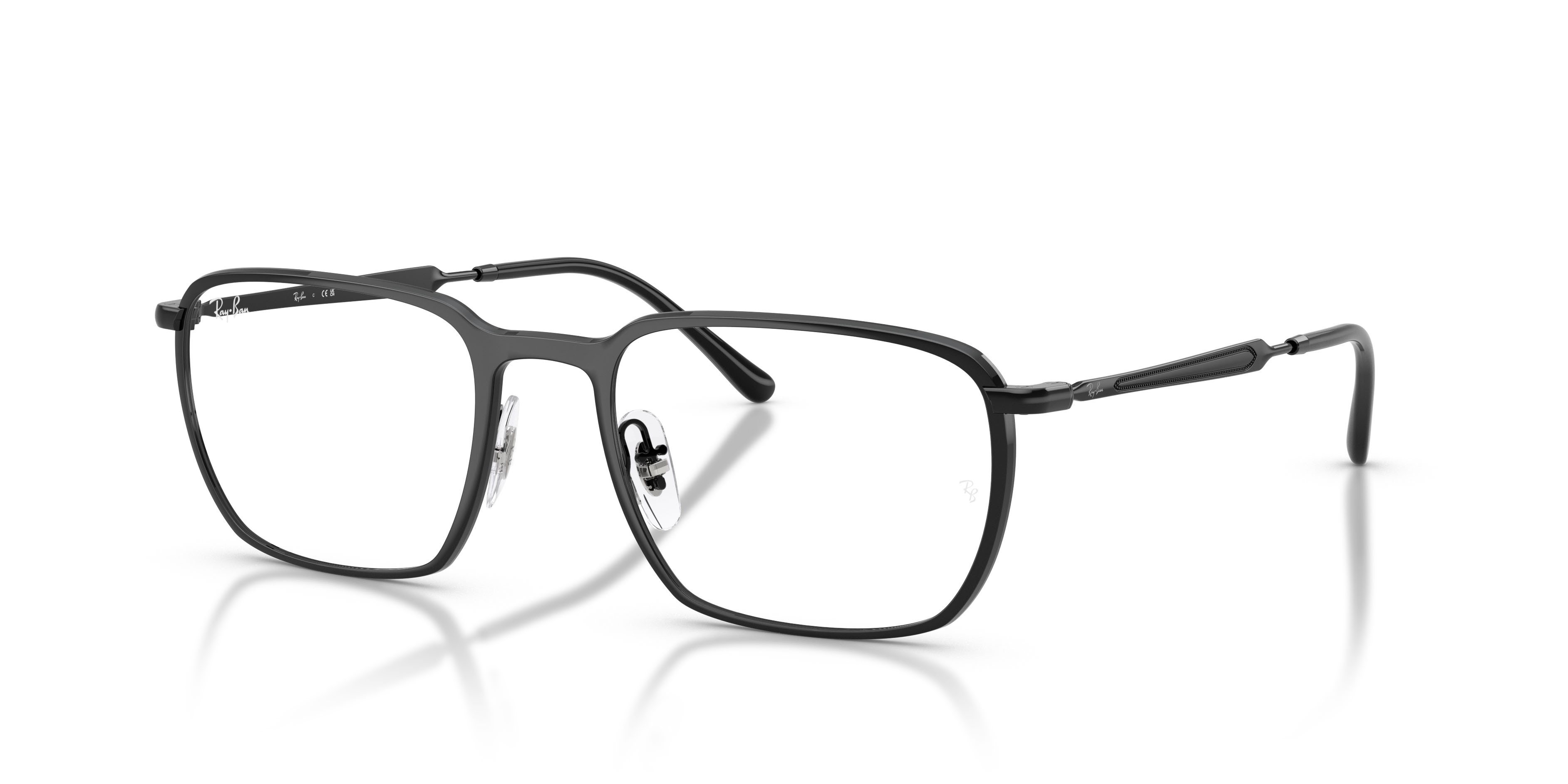 Occhiali da vista Ray-Ban RX 6549 (2509) - RB 6549 2509 colore nero forma quadrato lenti trasparente