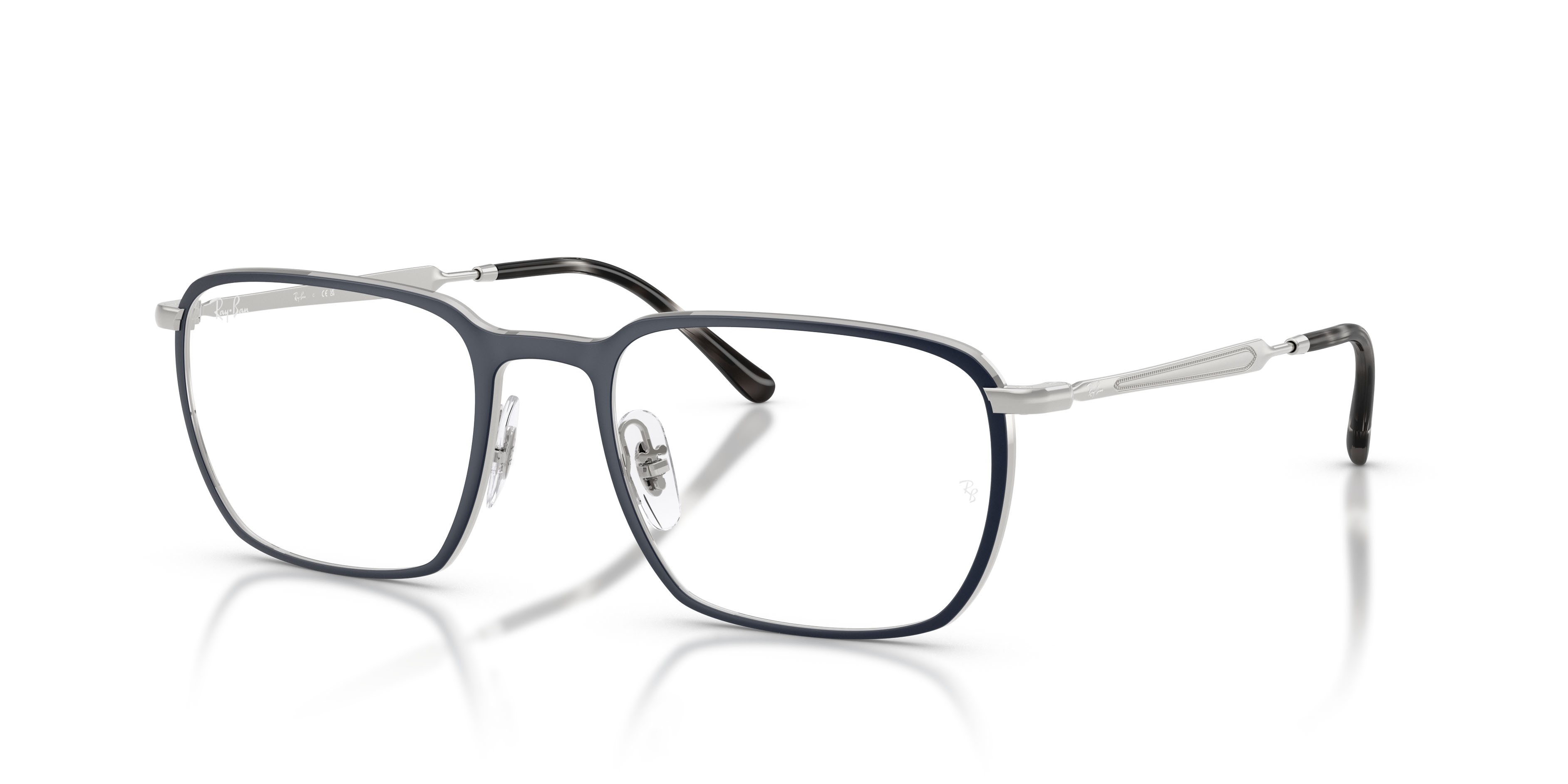 Occhiali da vista Ray-Ban RX 6549 (3016) - RB 6549 3016 colore blu e argento forma quadrato lenti trasparente