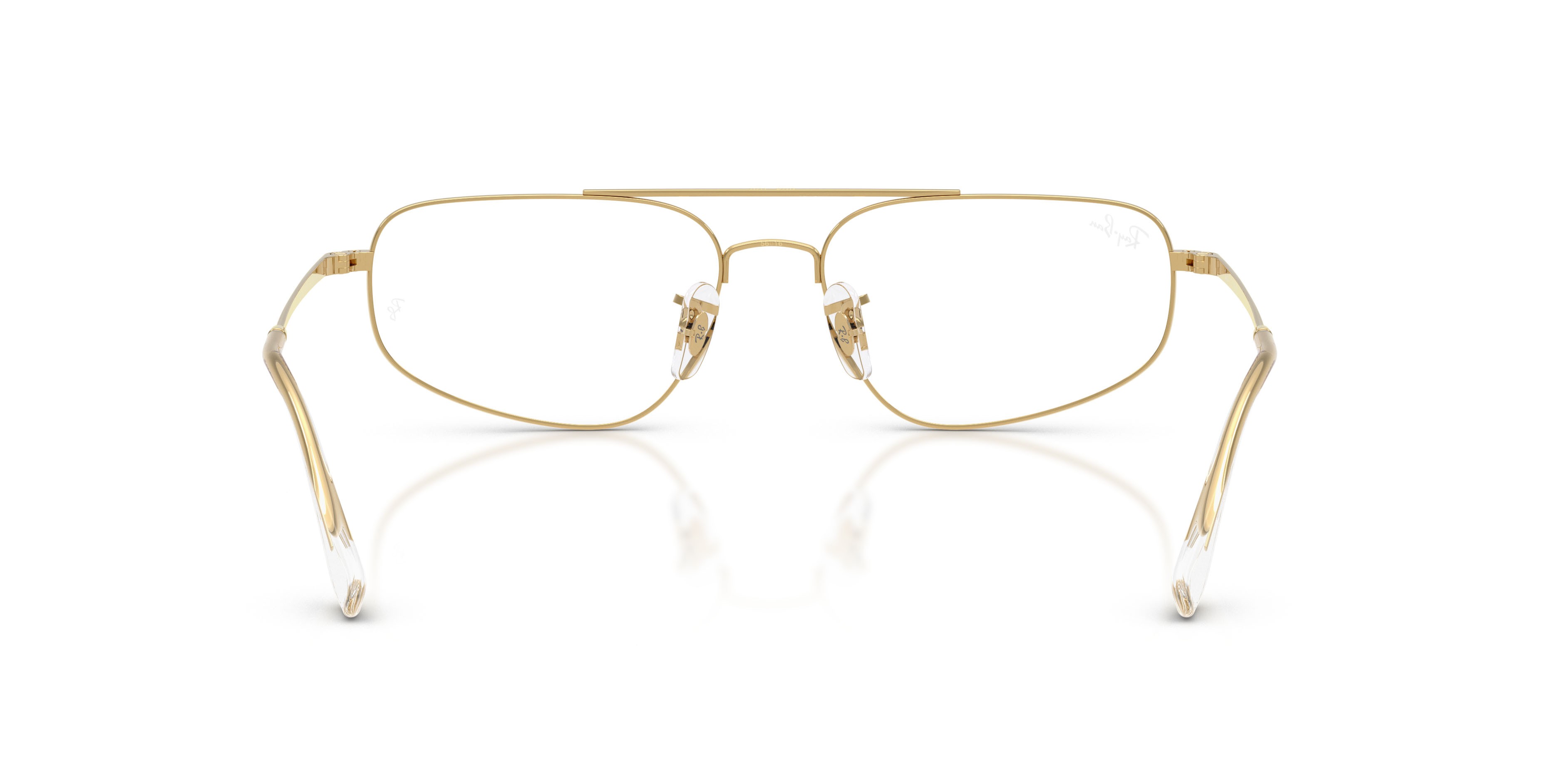 Eyeglasses Ray-Ban RX 6550 (2500) - RB 6550 2500 color oro arista shape irregular lenses trasparente