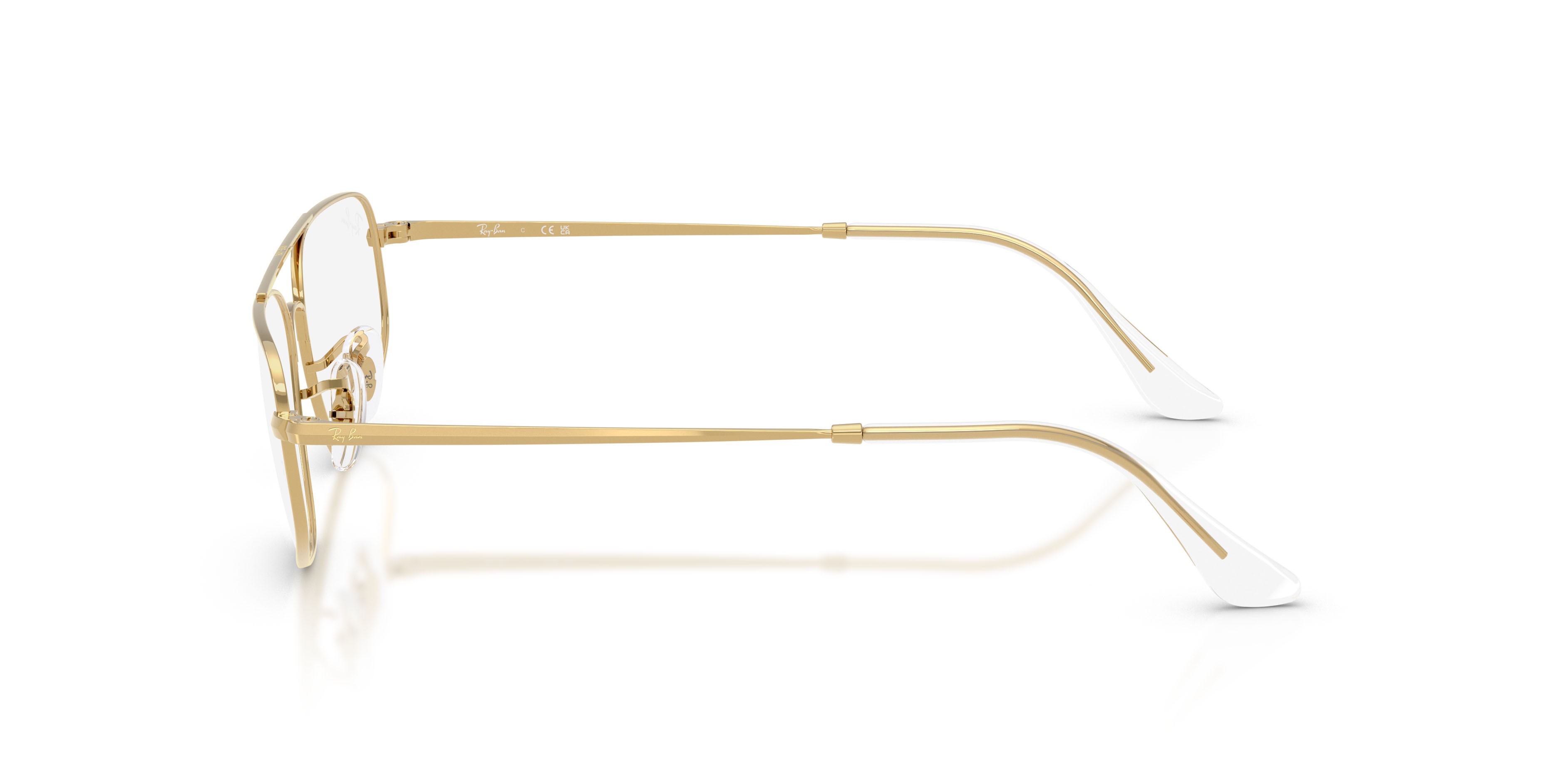 Eyeglasses Ray-Ban RX 6550 (2500) - RB 6550 2500 color oro arista shape irregular lenses trasparente