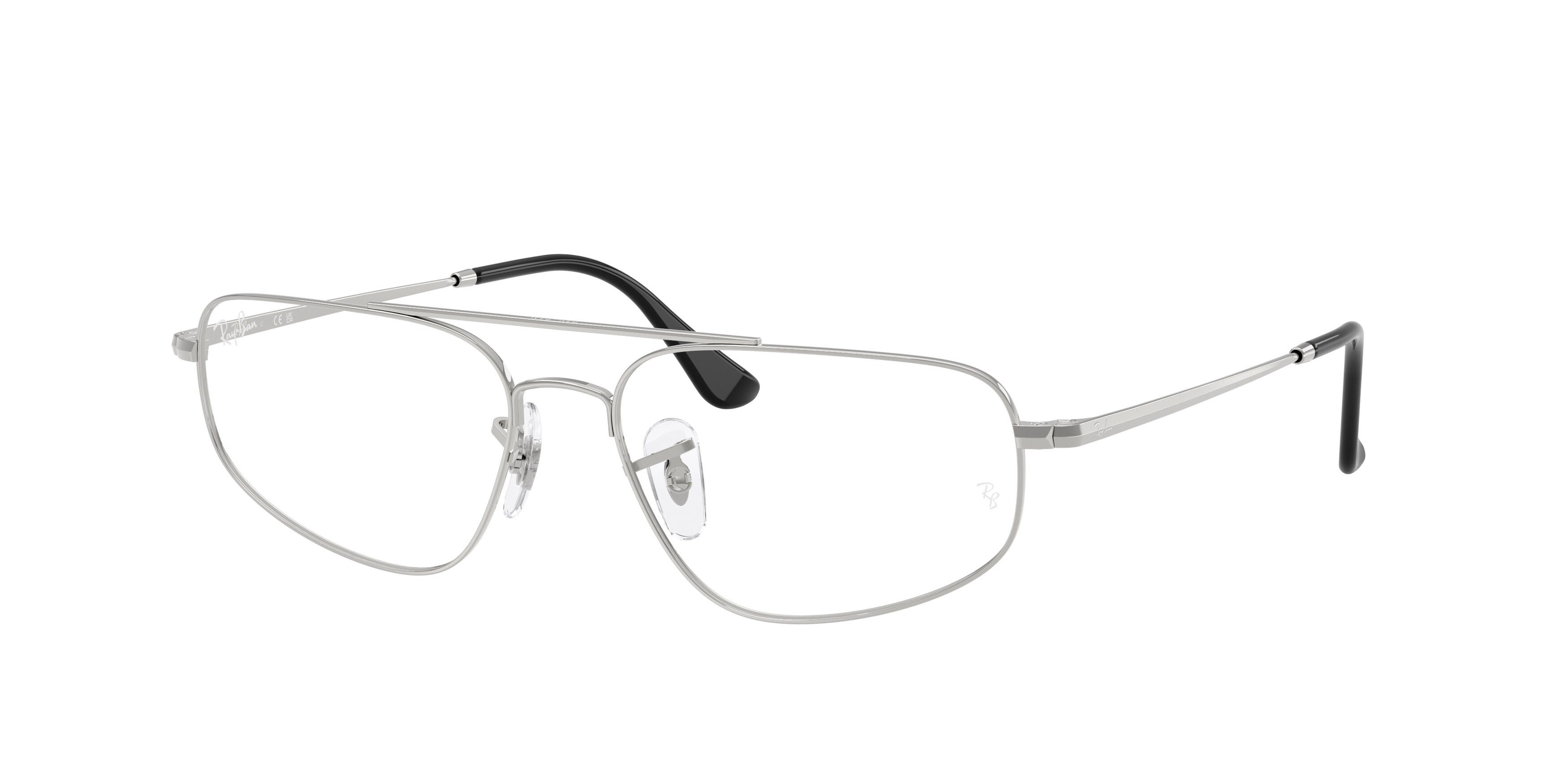 Occhiali da vista Ray-Ban RX 6550 (2501) - RB 6550 2501 colore argento forma irregolare lenti trasparente