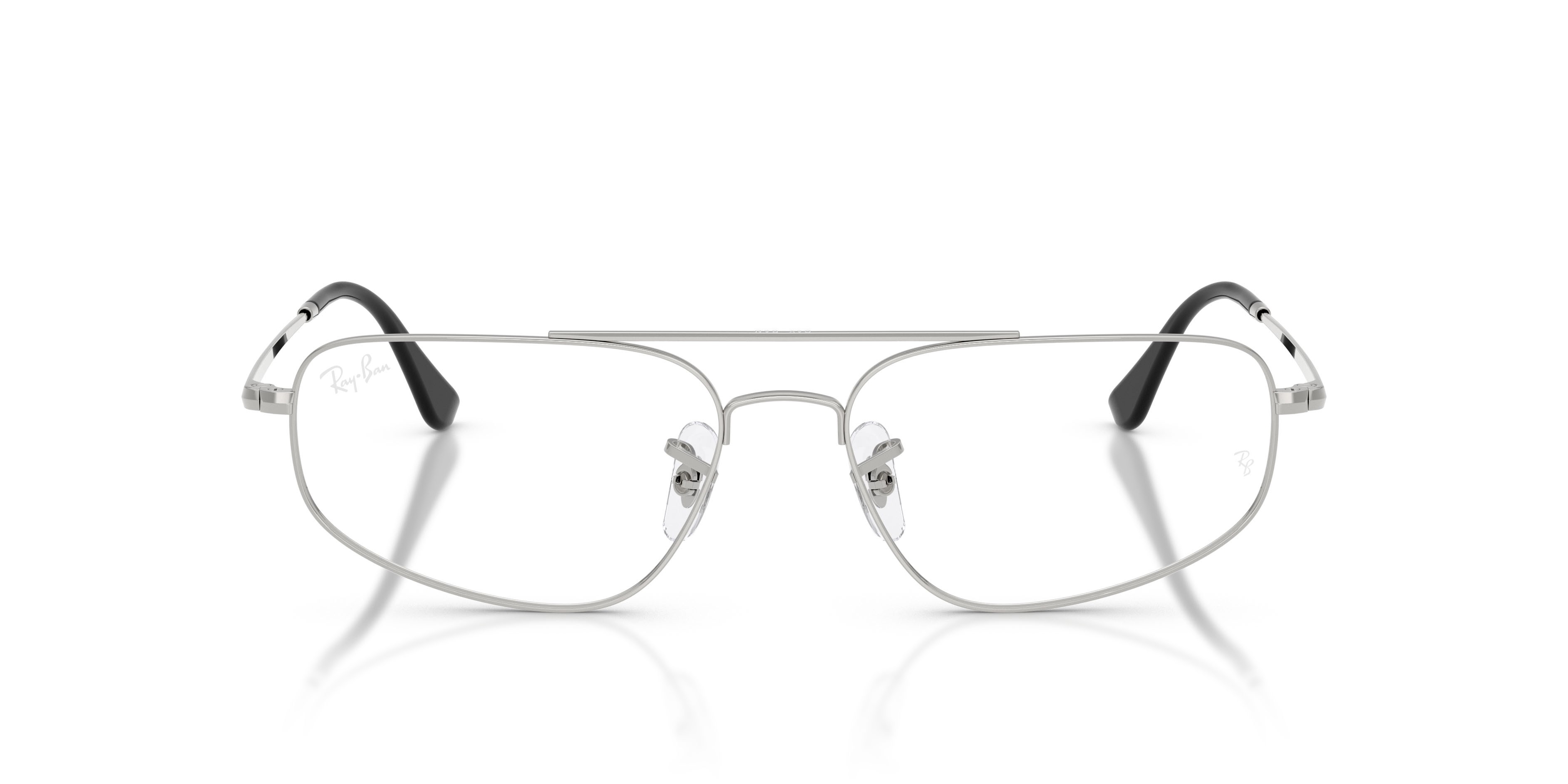Occhiali da vista Ray-Ban RX 6550 (2501) - RB 6550 2501 colore argento forma irregolare lenti trasparente