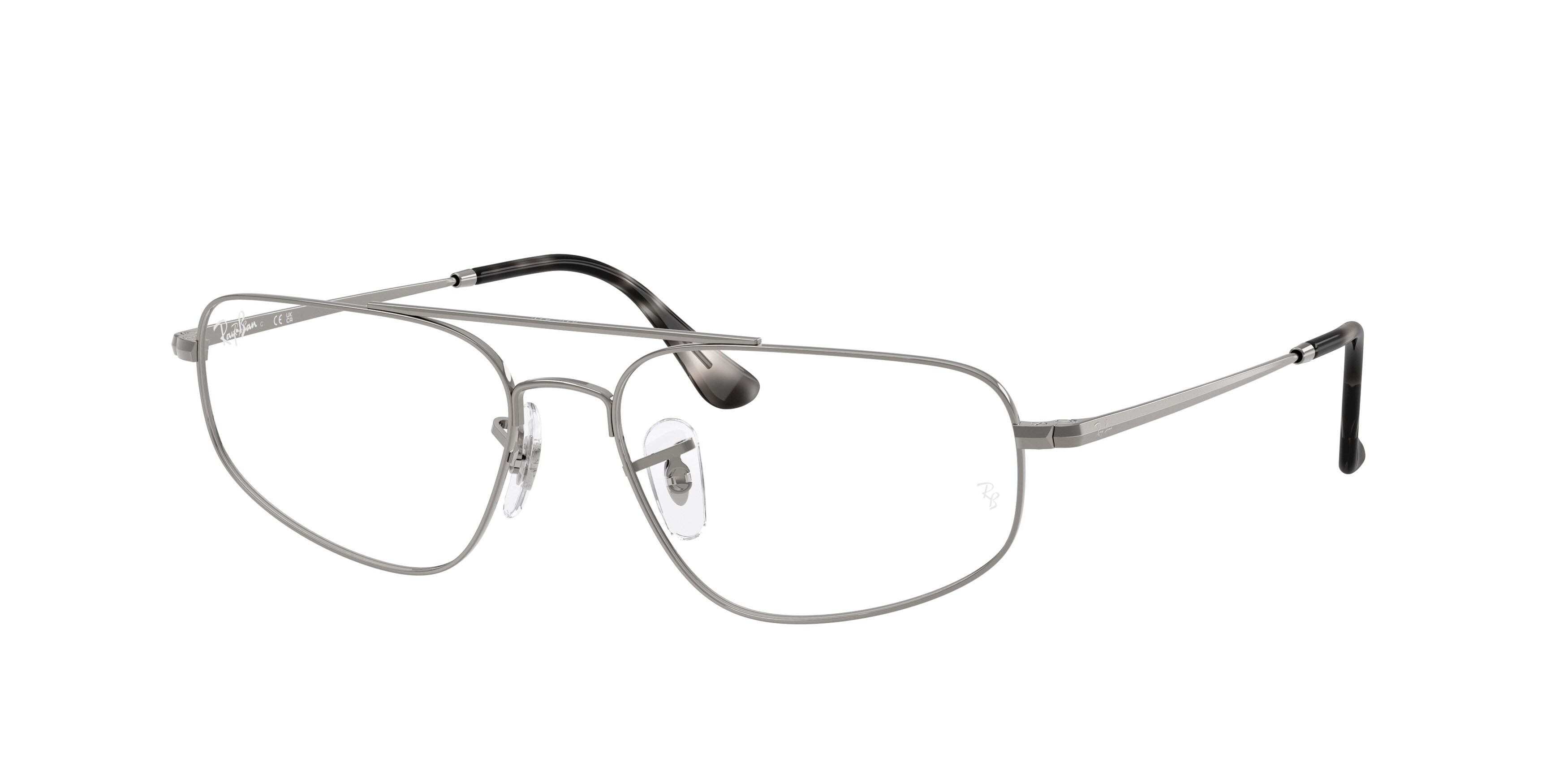 Occhiali da vista Ray-Ban RX 6550 (2502) - RB 6550 2502 colore gunmetal forma irregolare lenti trasparente