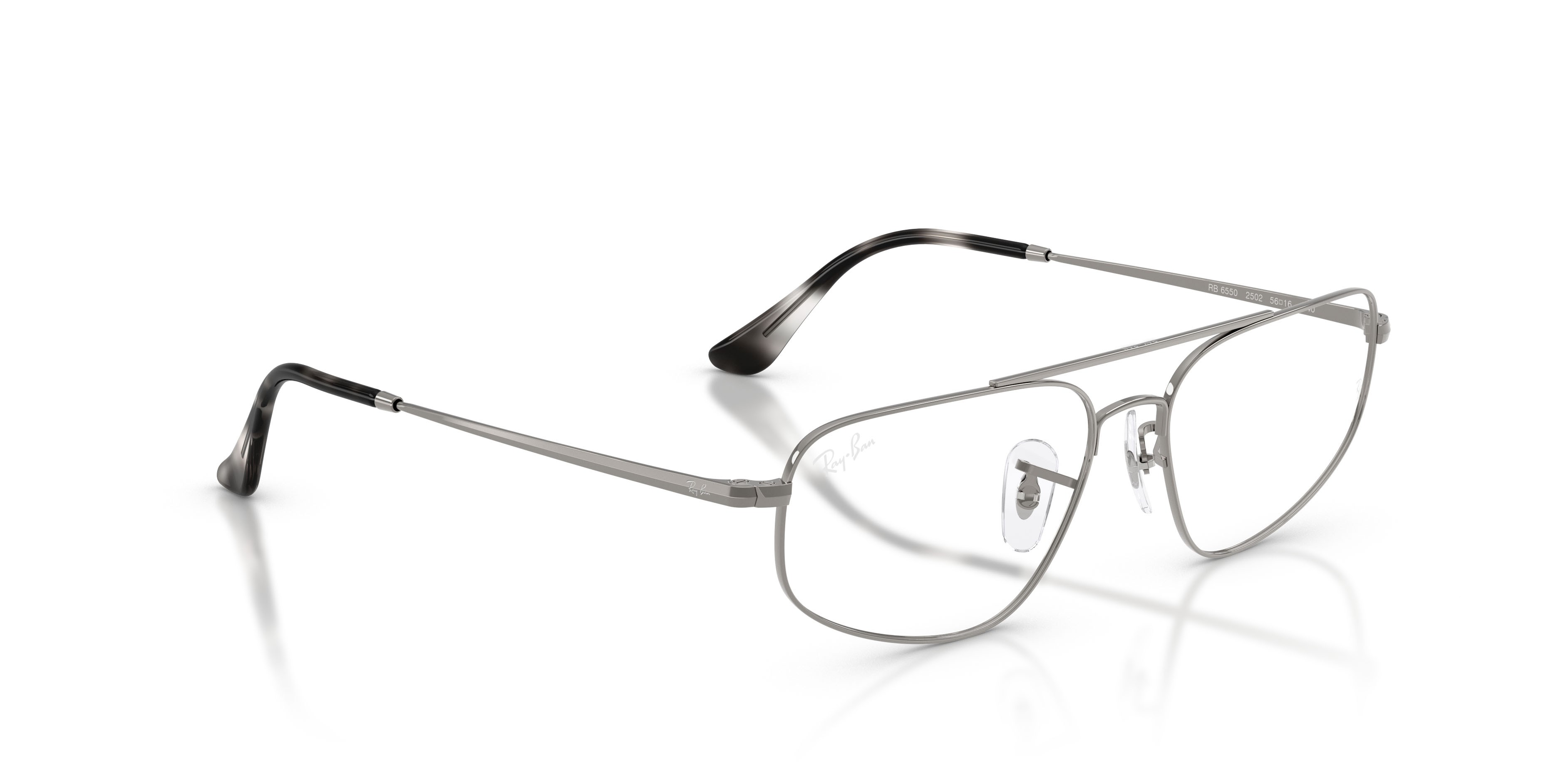 Occhiali da vista Ray-Ban RX 6550 (2502) - RB 6550 2502 colore gunmetal forma irregolare lenti trasparente