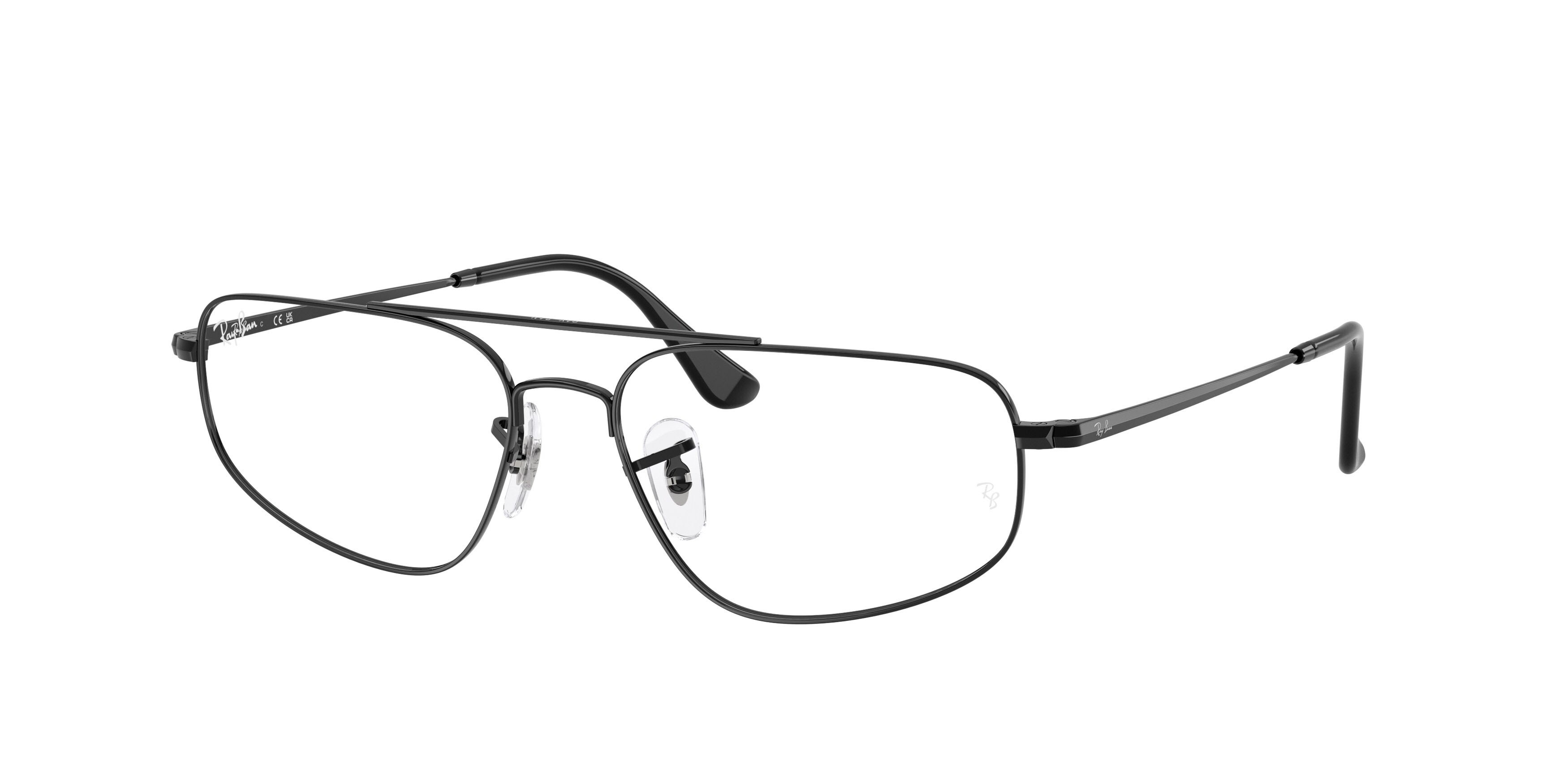 Eyeglasses Ray-Ban RX 6550 (2509) - RB 6550 2509 color nero shape irregular lenses trasparente