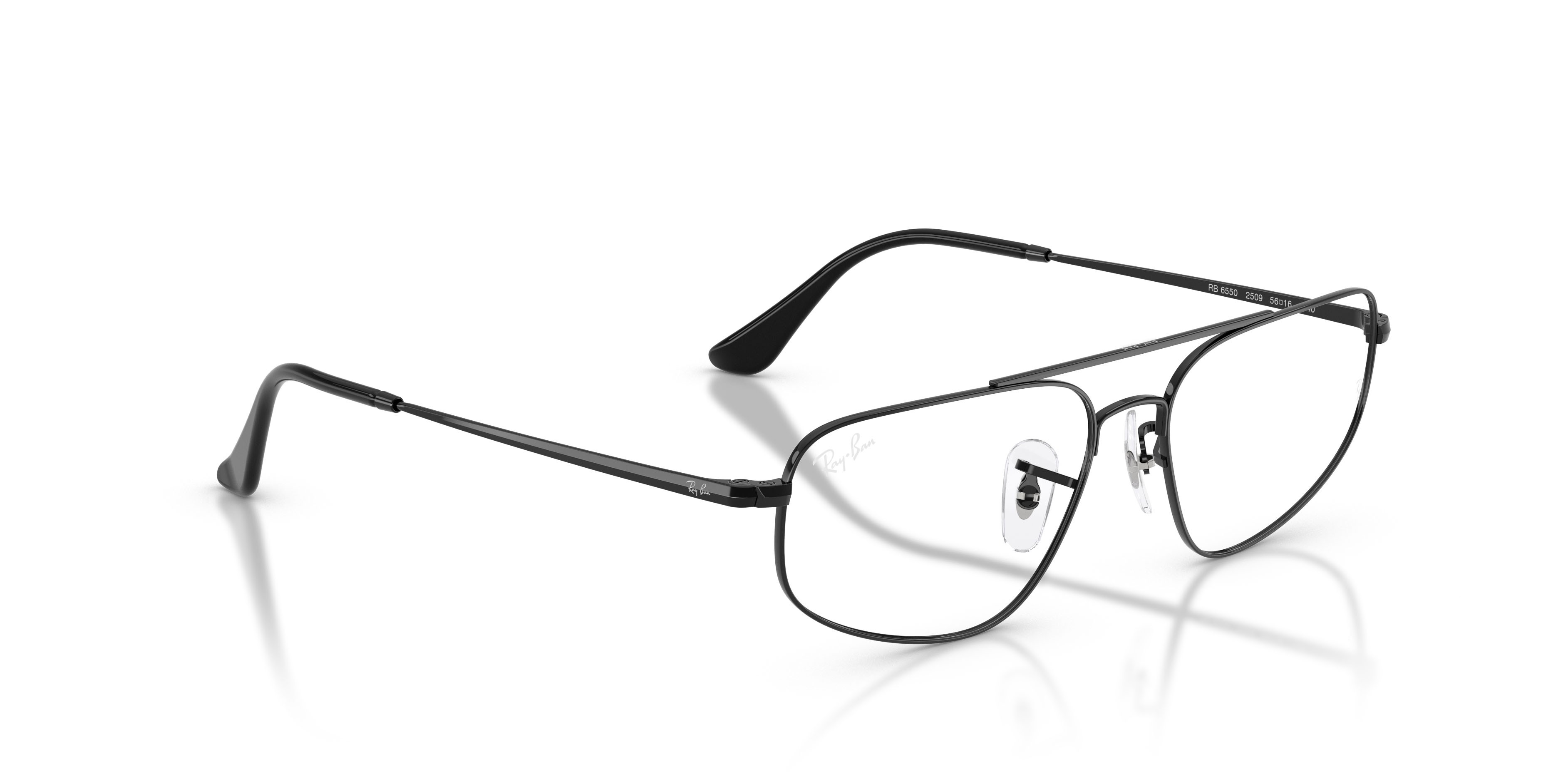 Eyeglasses Ray-Ban RX 6550 (2509) - RB 6550 2509 color nero shape irregular lenses trasparente