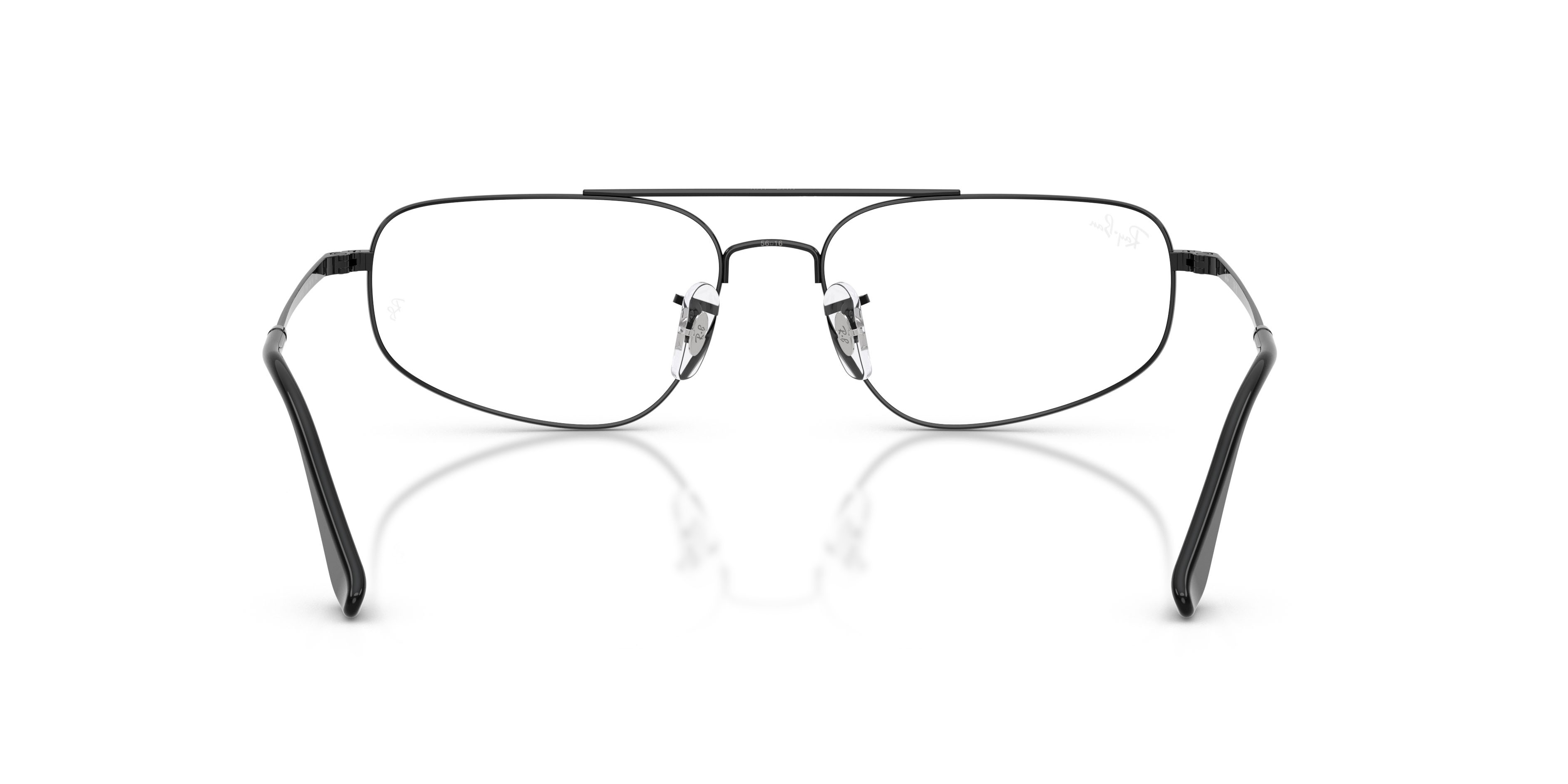 Eyeglasses Ray-Ban RX 6550 (2509) - RB 6550 2509 color nero shape irregular lenses trasparente
