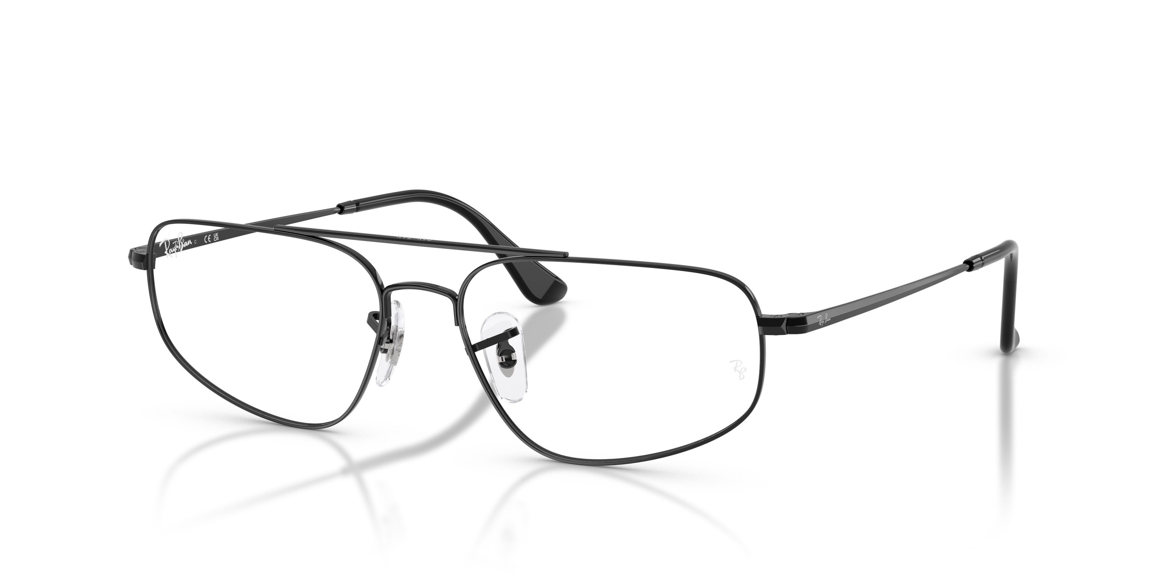 Eyeglasses Ray-Ban RX 6550 (2509) - RB 6550 2509 color nero shape irregular lenses trasparente