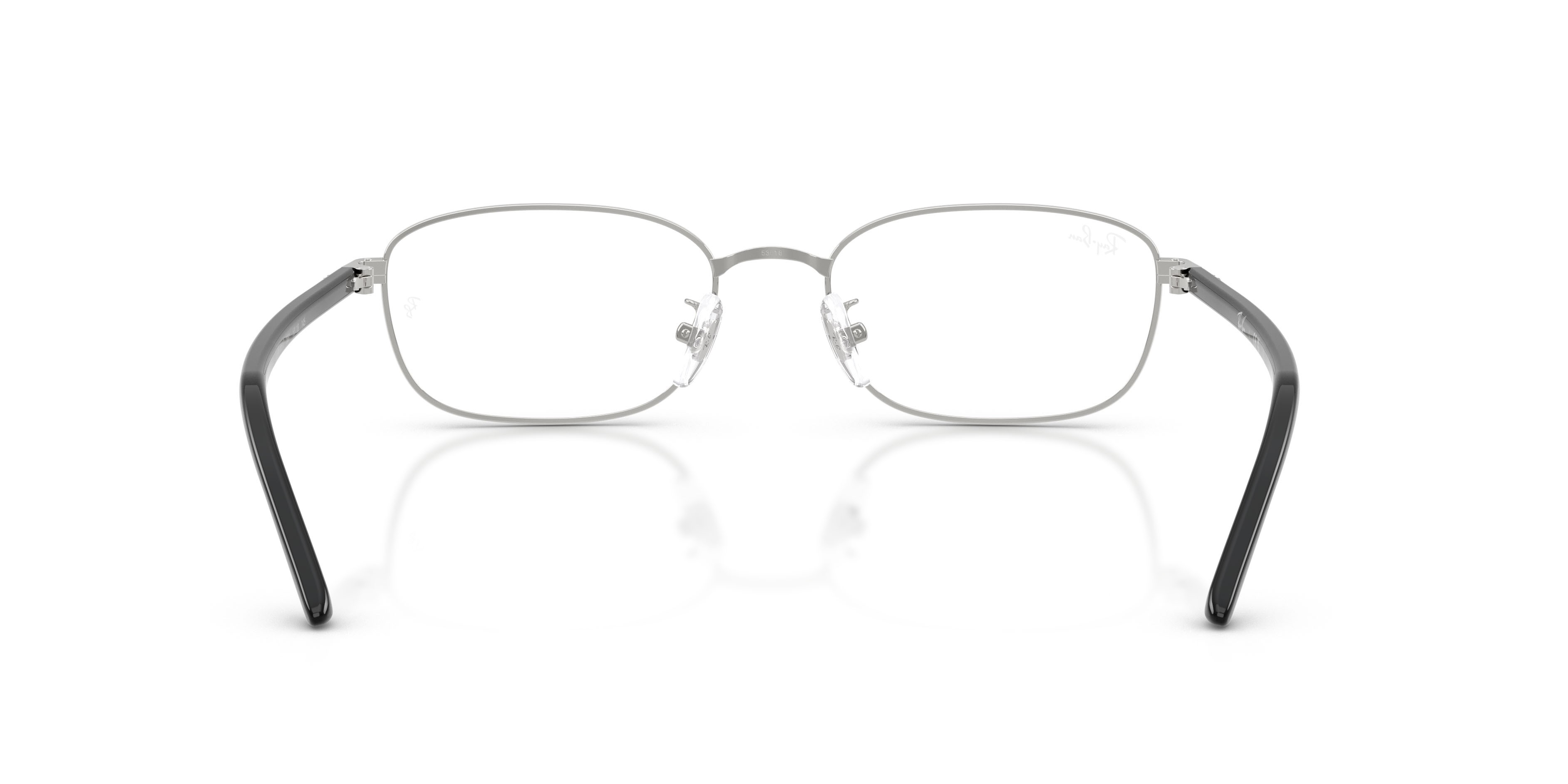 Occhiali da vista Ray-Ban RX 6551D (2861) - RB 6551D 2861 colore nero e argento forma quadrato lenti trasparente