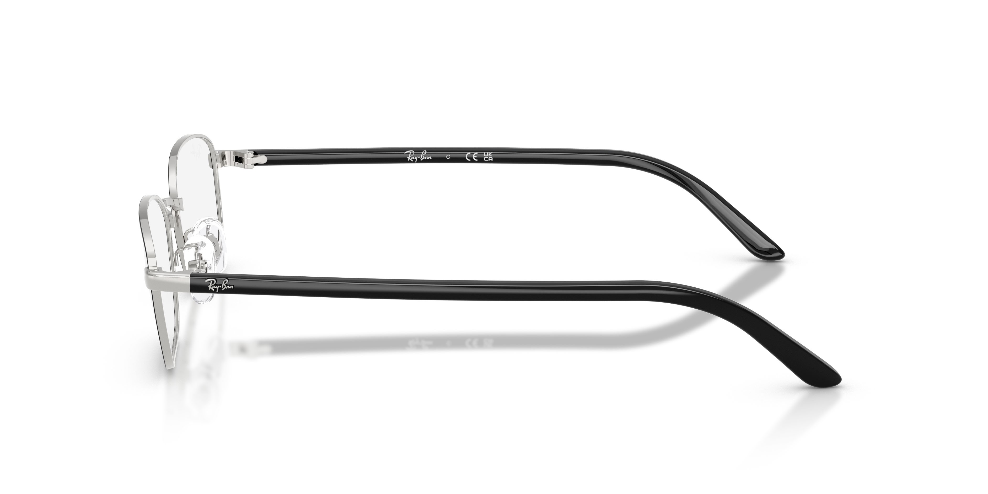 Occhiali da vista Ray-Ban RX 6551D (2861) - RB 6551D 2861 colore nero e argento forma quadrato lenti trasparente
