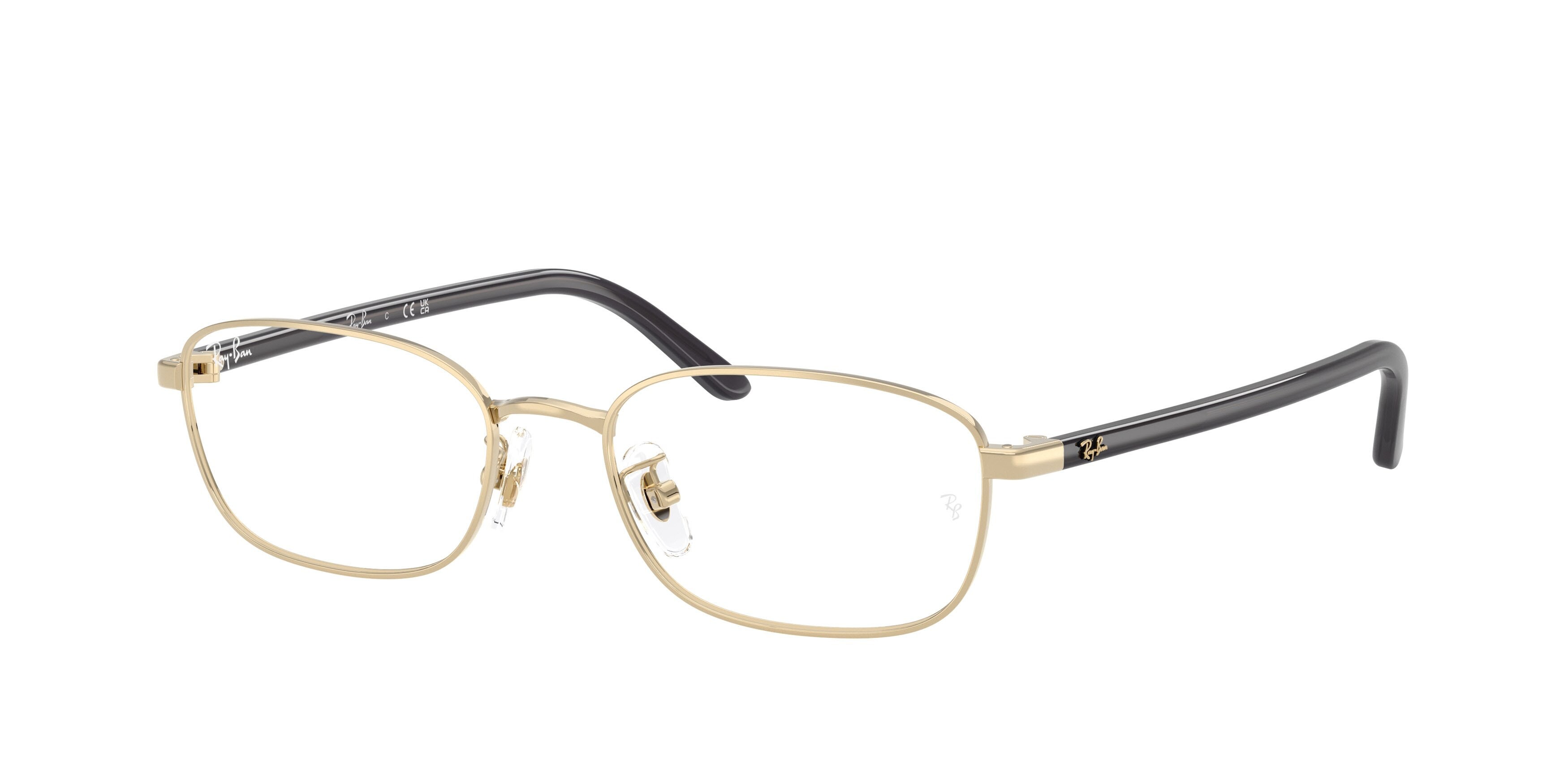 Eyeglasses Ray-Ban RX 6551D (2993) - RB 6551D 2993 color oro pallido shape square lenses trasparente