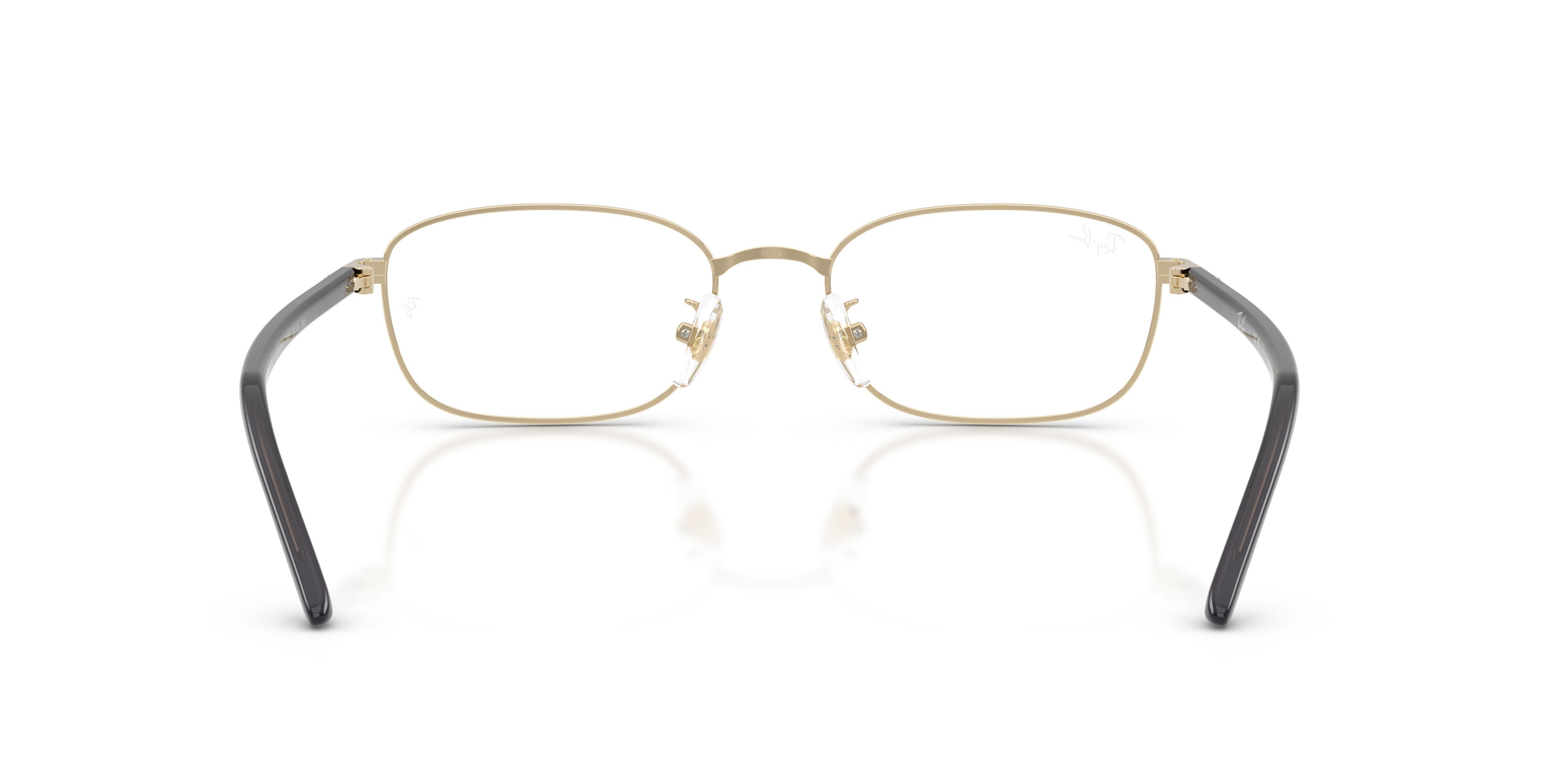 Eyeglasses Ray-Ban RX 6551D (2993) - RB 6551D 2993 color oro pallido shape square lenses trasparente