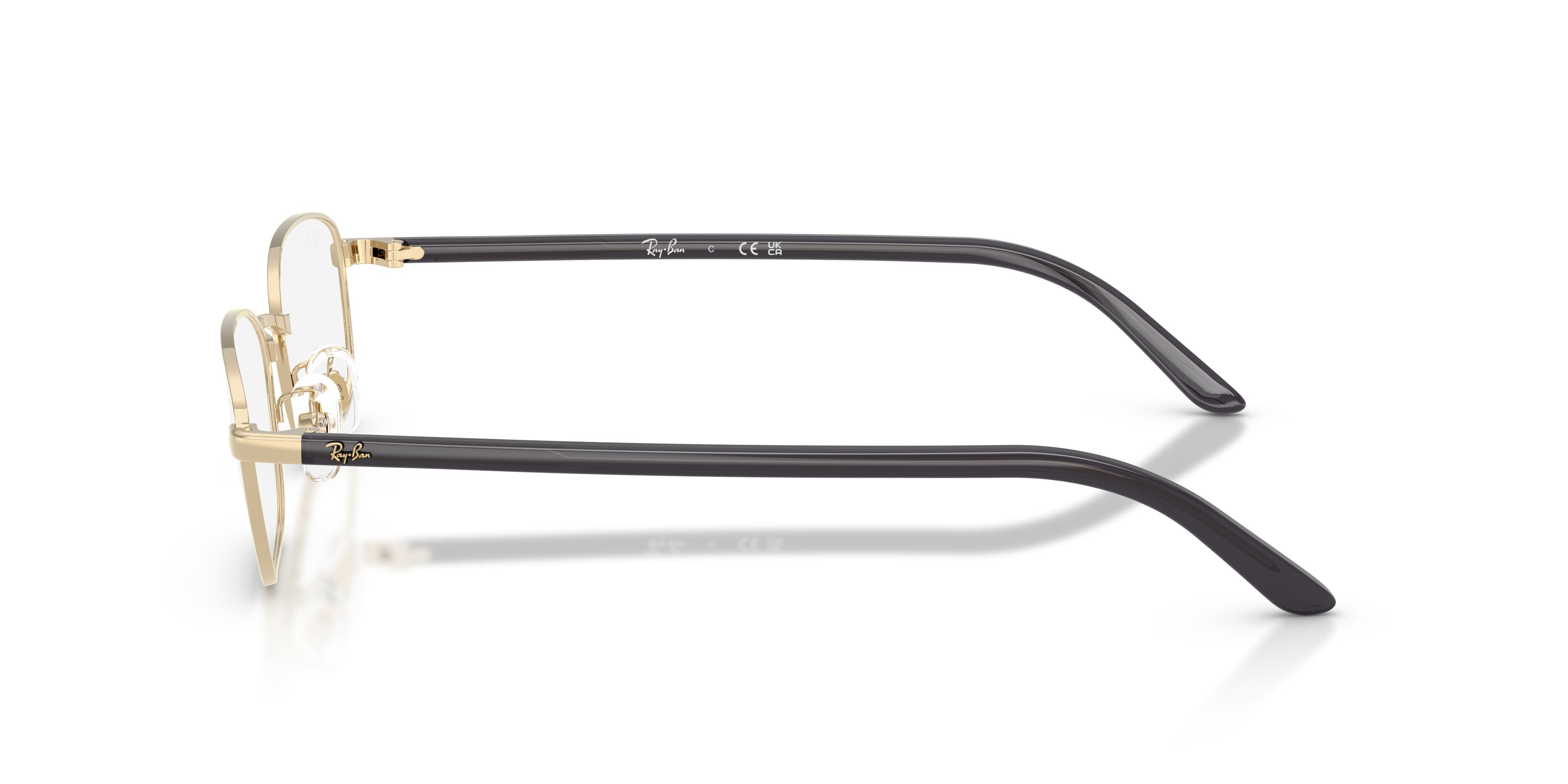 Eyeglasses Ray-Ban RX 6551D (2993) - RB 6551D 2993 color oro pallido shape square lenses trasparente