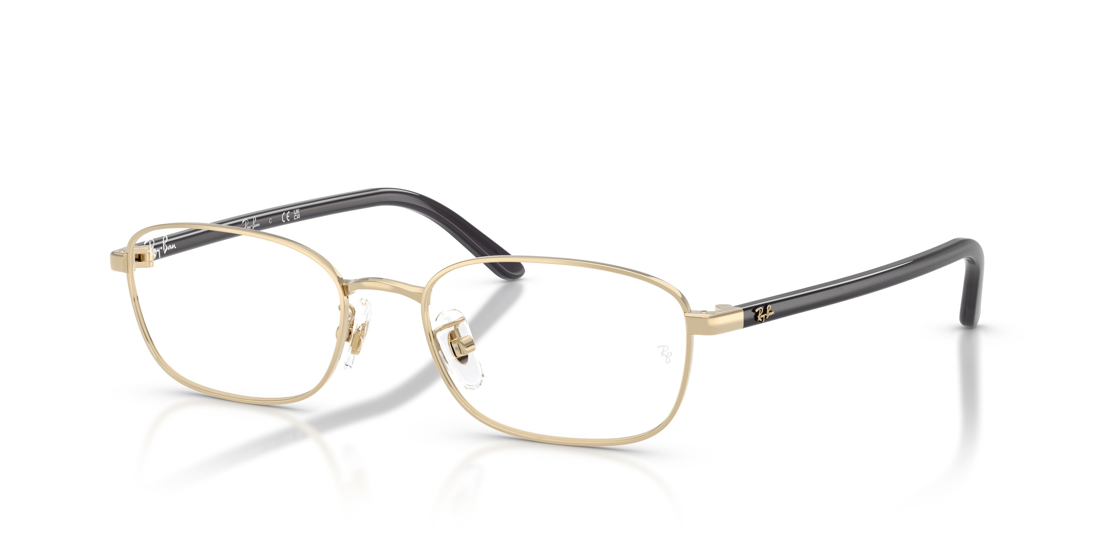 Eyeglasses Ray-Ban RX 6551D (2993) - RB 6551D 2993 color oro pallido shape square lenses trasparente