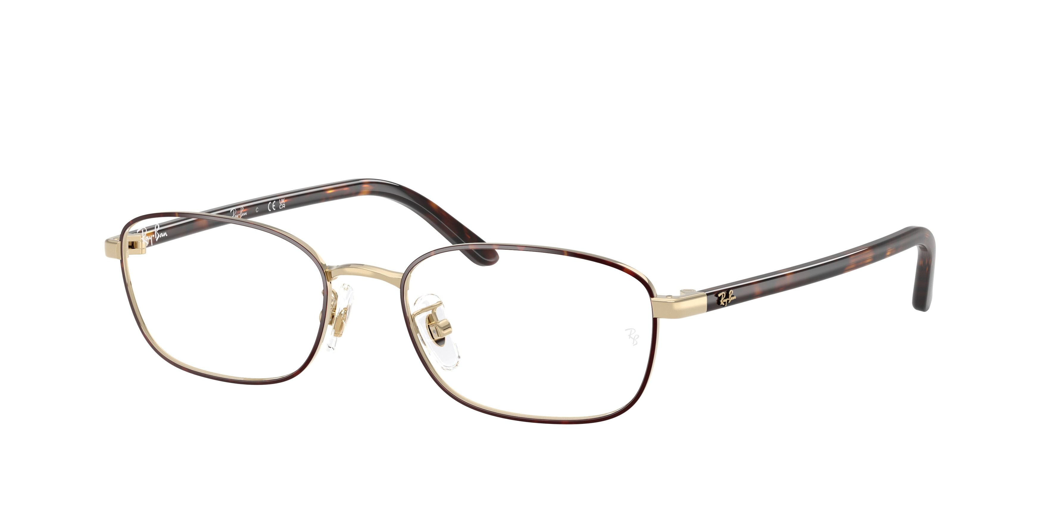 Occhiali da vista Ray-Ban RX 6551D (3193) - RB 6551D 3193 colore havana/oro forma quadrato lenti trasparente