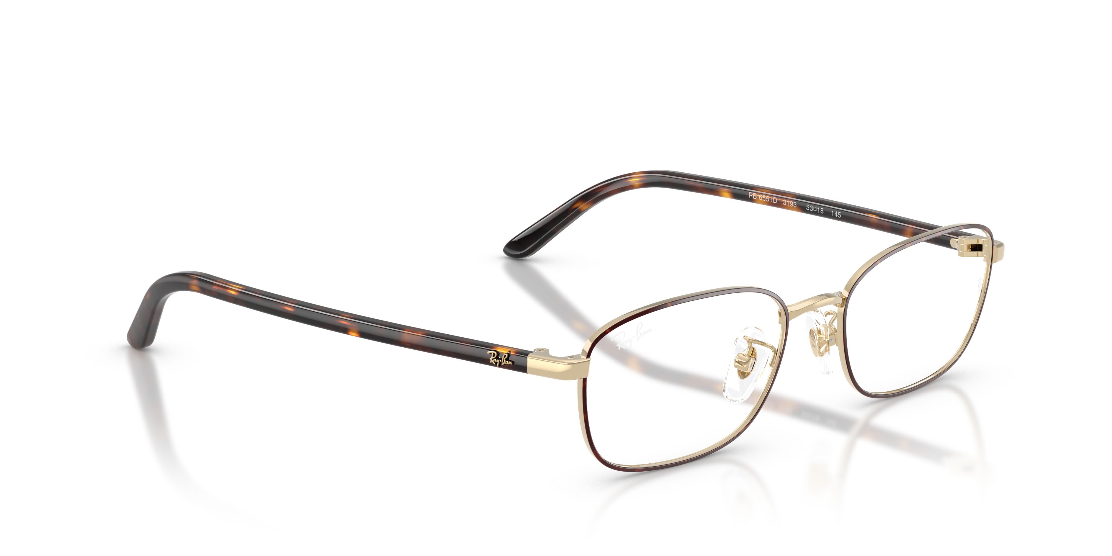 Occhiali da vista Ray-Ban RX 6551D (3193) - RB 6551D 3193 colore havana/oro forma quadrato lenti trasparente