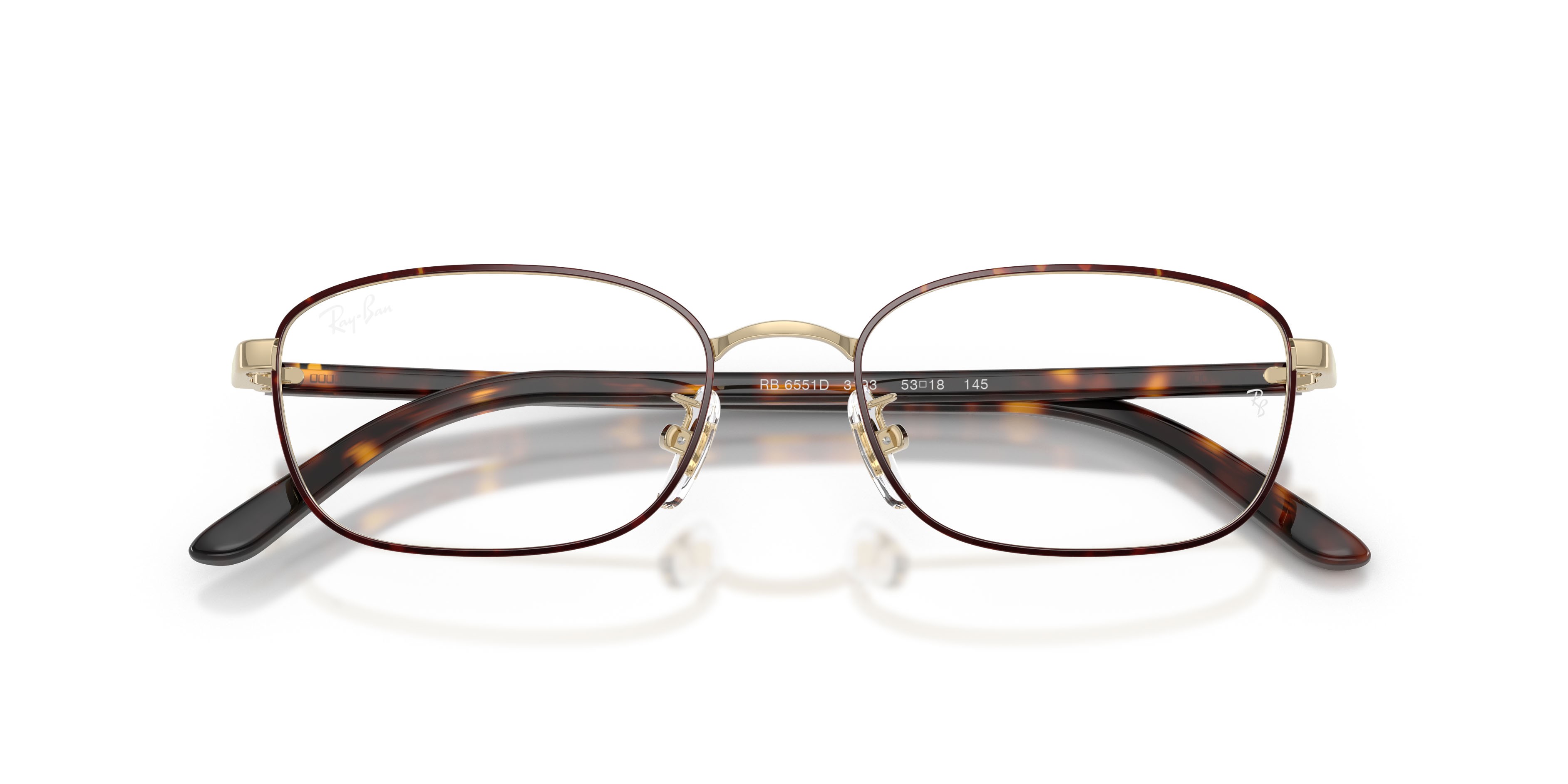 Occhiali da vista Ray-Ban RX 6551D (3193) - RB 6551D 3193 colore havana/oro forma quadrato lenti trasparente