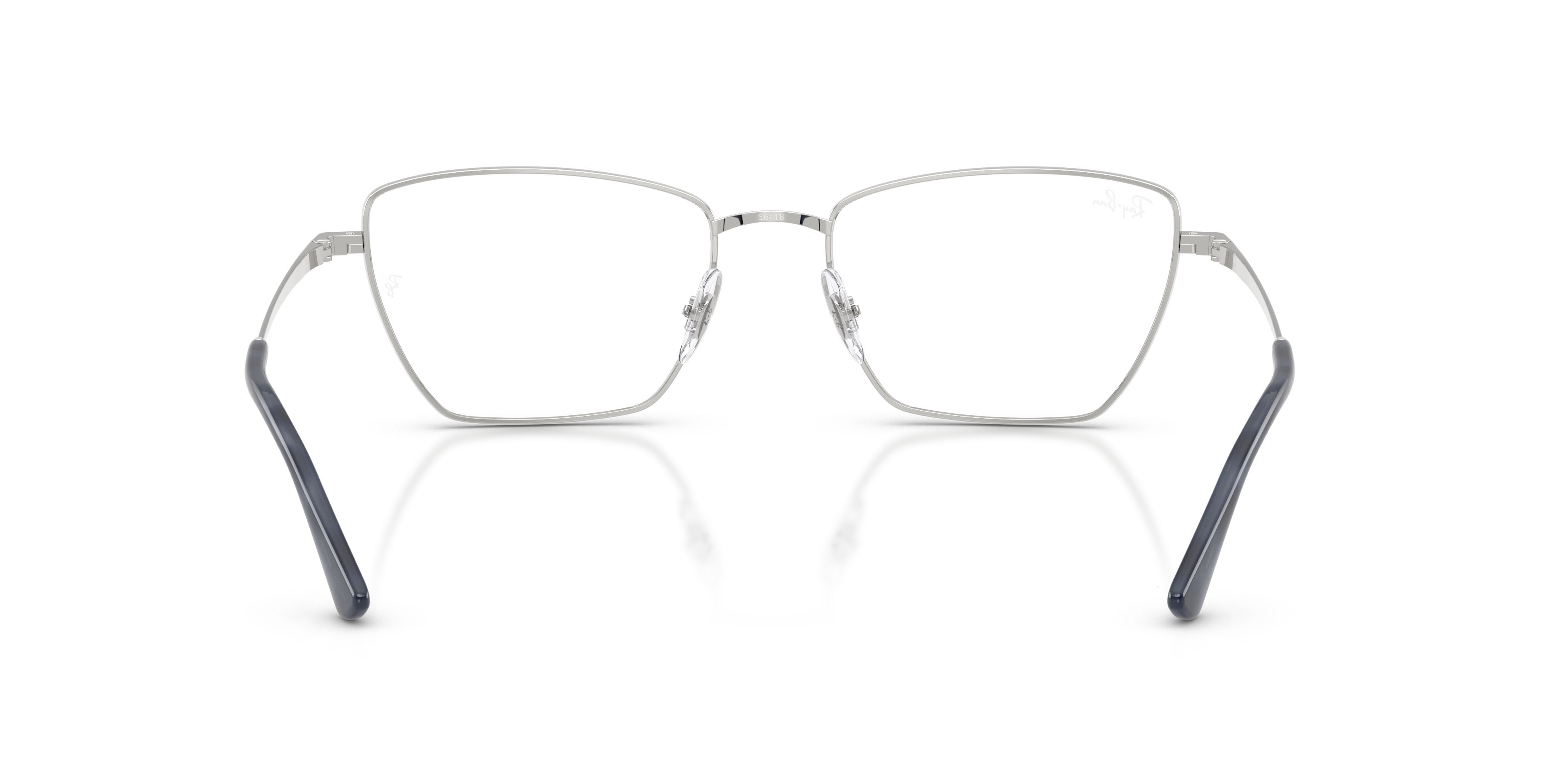Eyeglasses Ray-Ban Drea RX 6552 (2501) - RB 6552 2501 color argento shape irregular lenses trasparente
