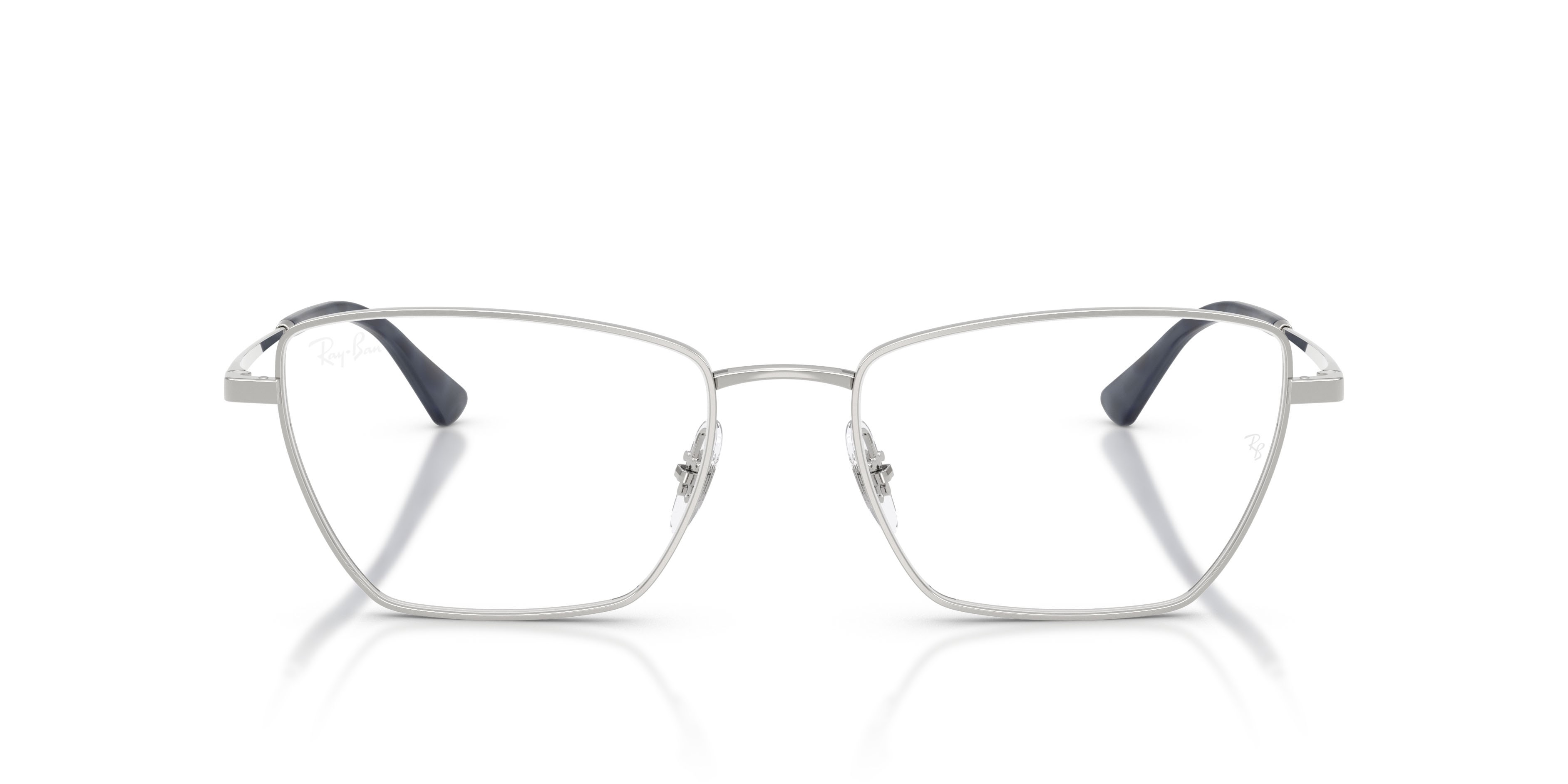 Eyeglasses Ray-Ban Drea RX 6552 (2501) - RB 6552 2501 color argento shape irregular lenses trasparente