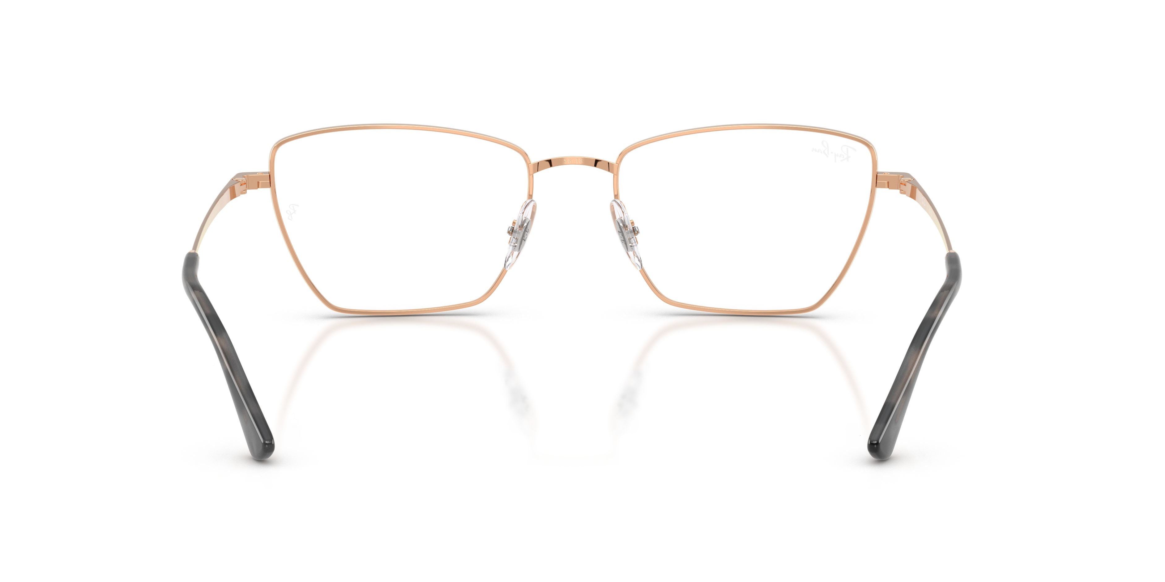 Eyeglasses Ray-Ban Drea RX 6552 (3094) - RB 6552 3094 color oro rose shape irregular lenses trasparente