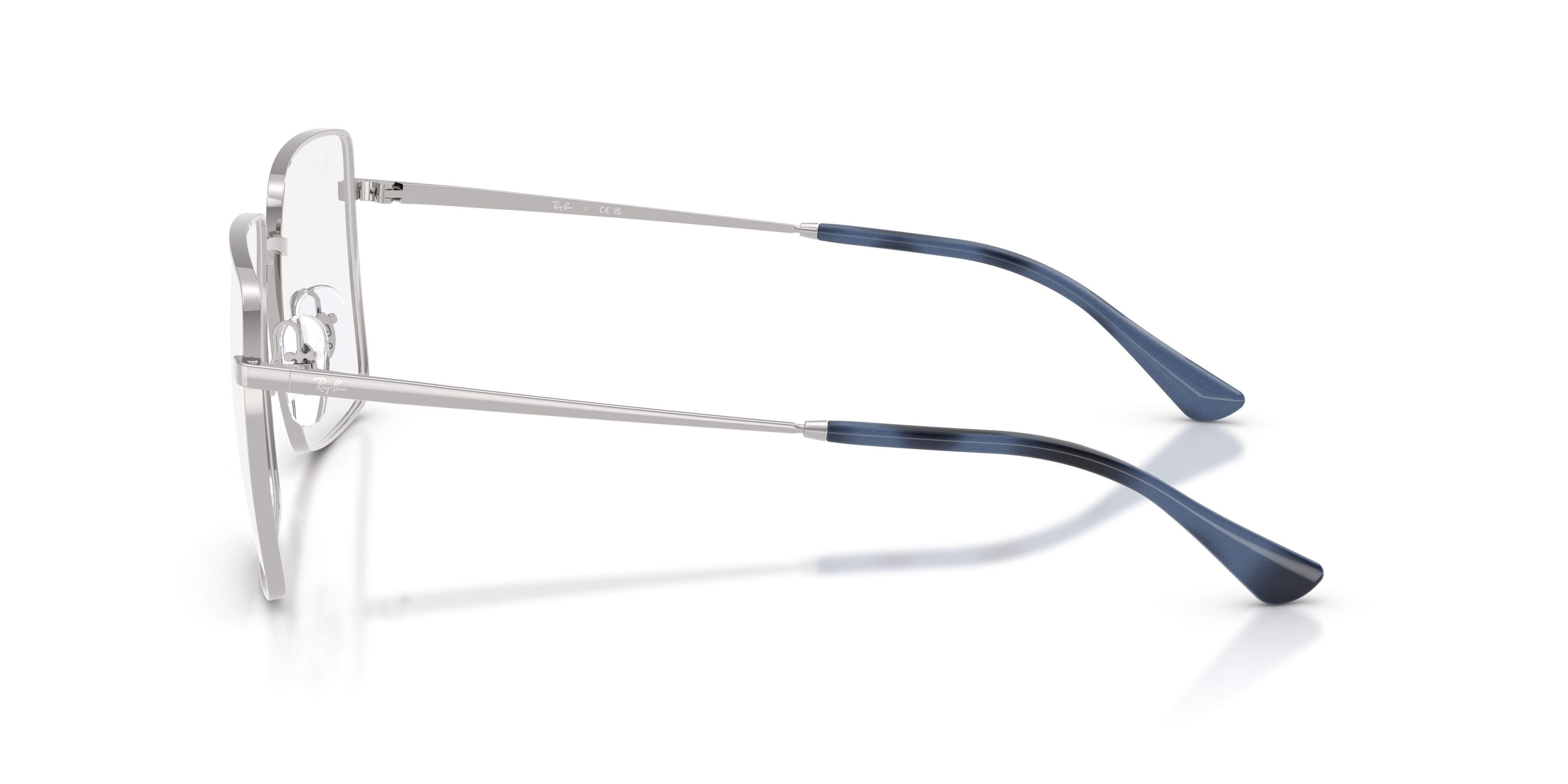 Occhiali da vista Ray-Ban Brix RX 6553 (2501) - RB 6553 2501 colore argento forma quadrato lenti trasparente