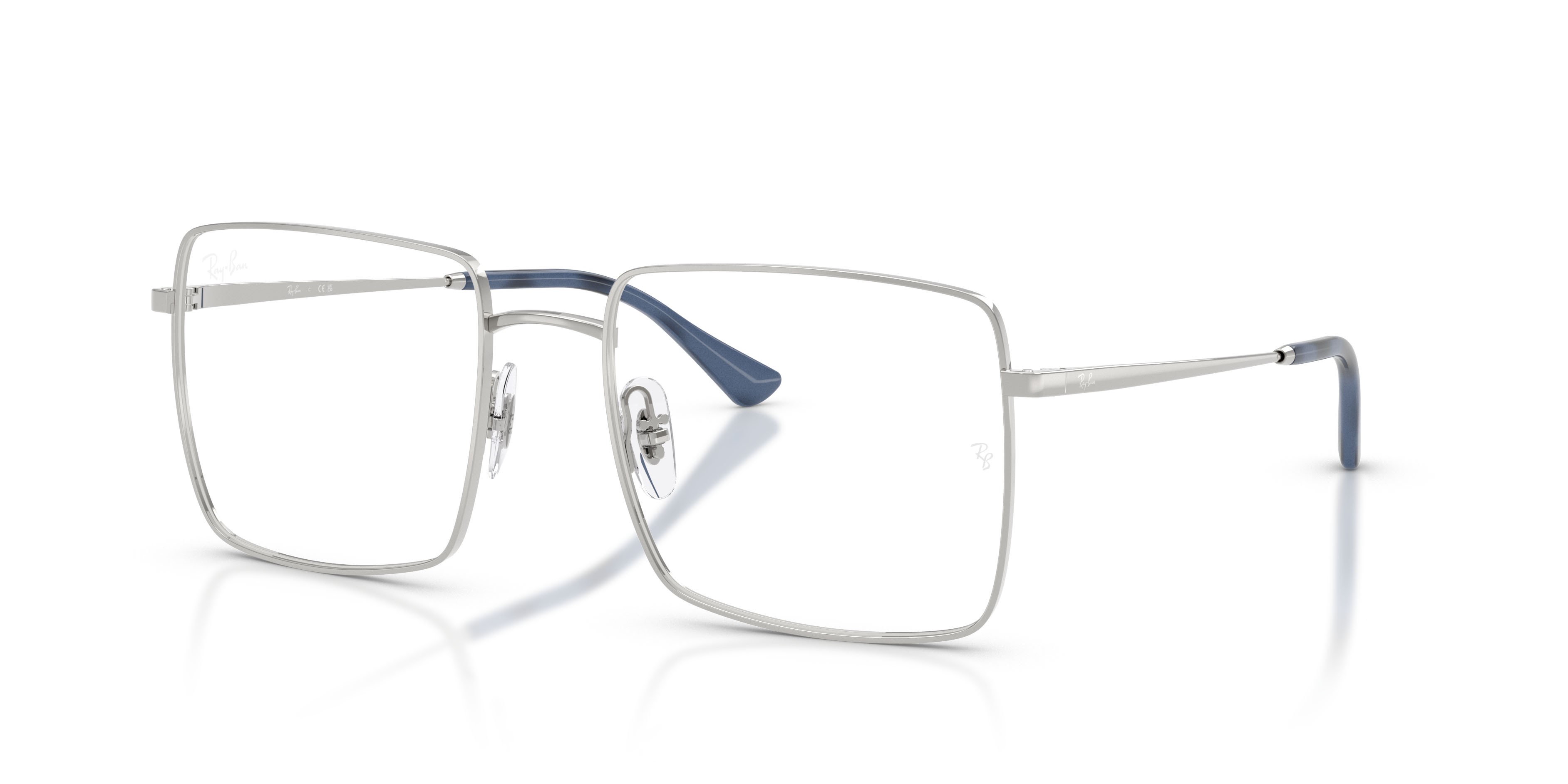 Occhiali da vista Ray-Ban Brix RX 6553 (2501) - RB 6553 2501 colore argento forma quadrato lenti trasparente