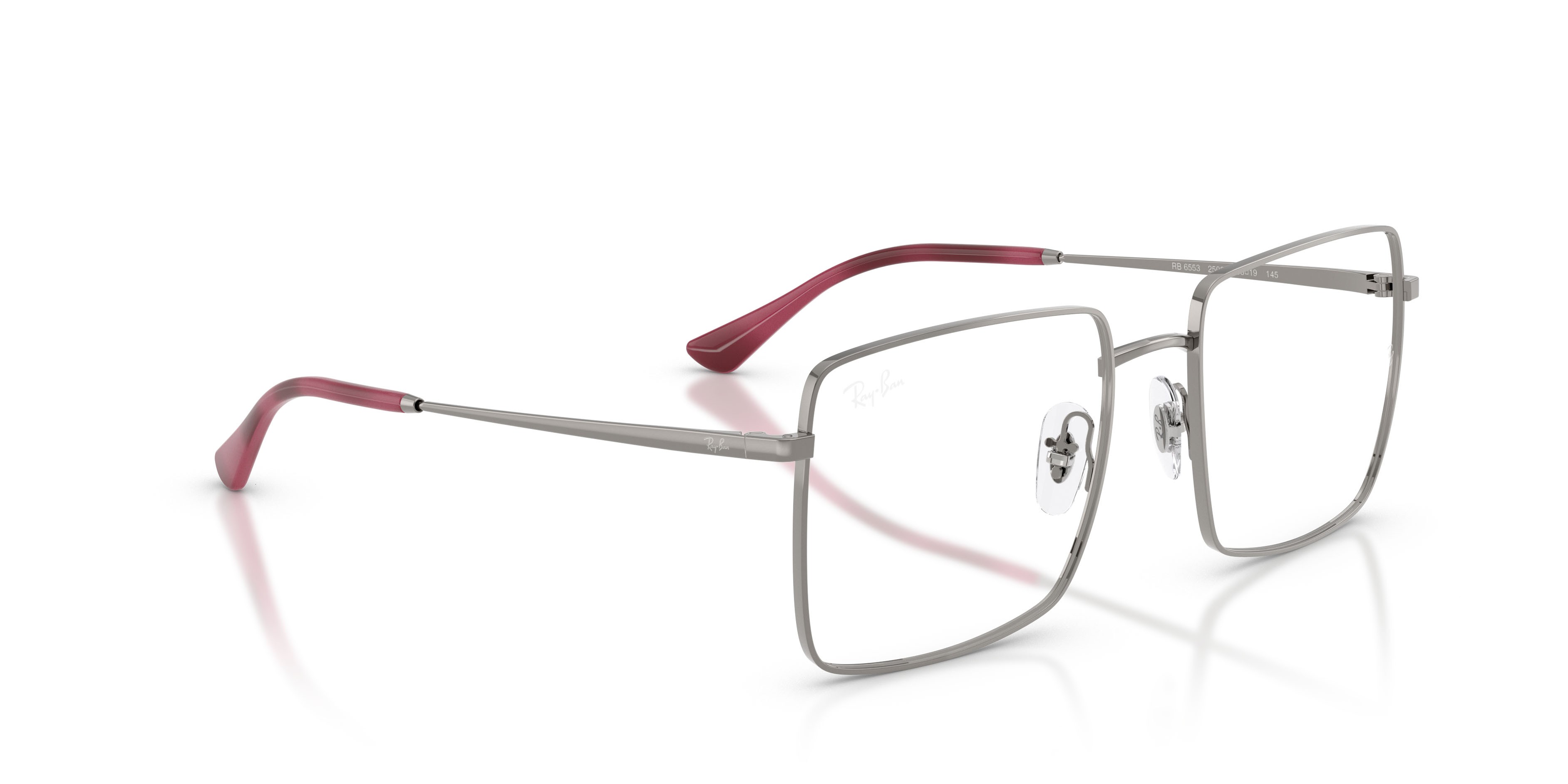Occhiali da vista Ray-Ban Brix RX 6553 (2502) - RB 6553 2502 colore gunmetal forma quadrato lenti trasparente