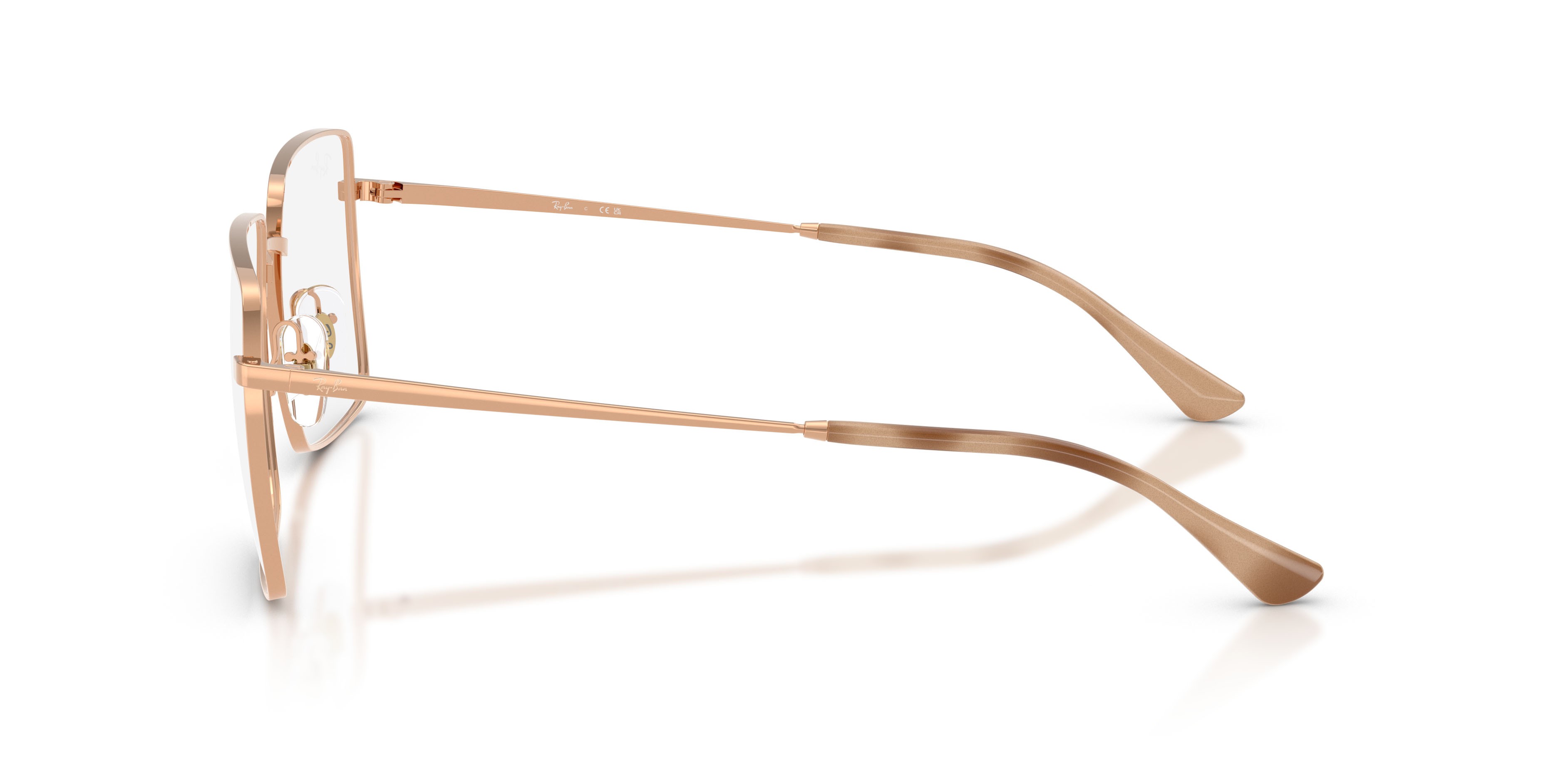 Eyeglasses Ray-Ban Brix RX 6553 (3094) - RB 6553 3094 color oro rose shape square lenses trasparente