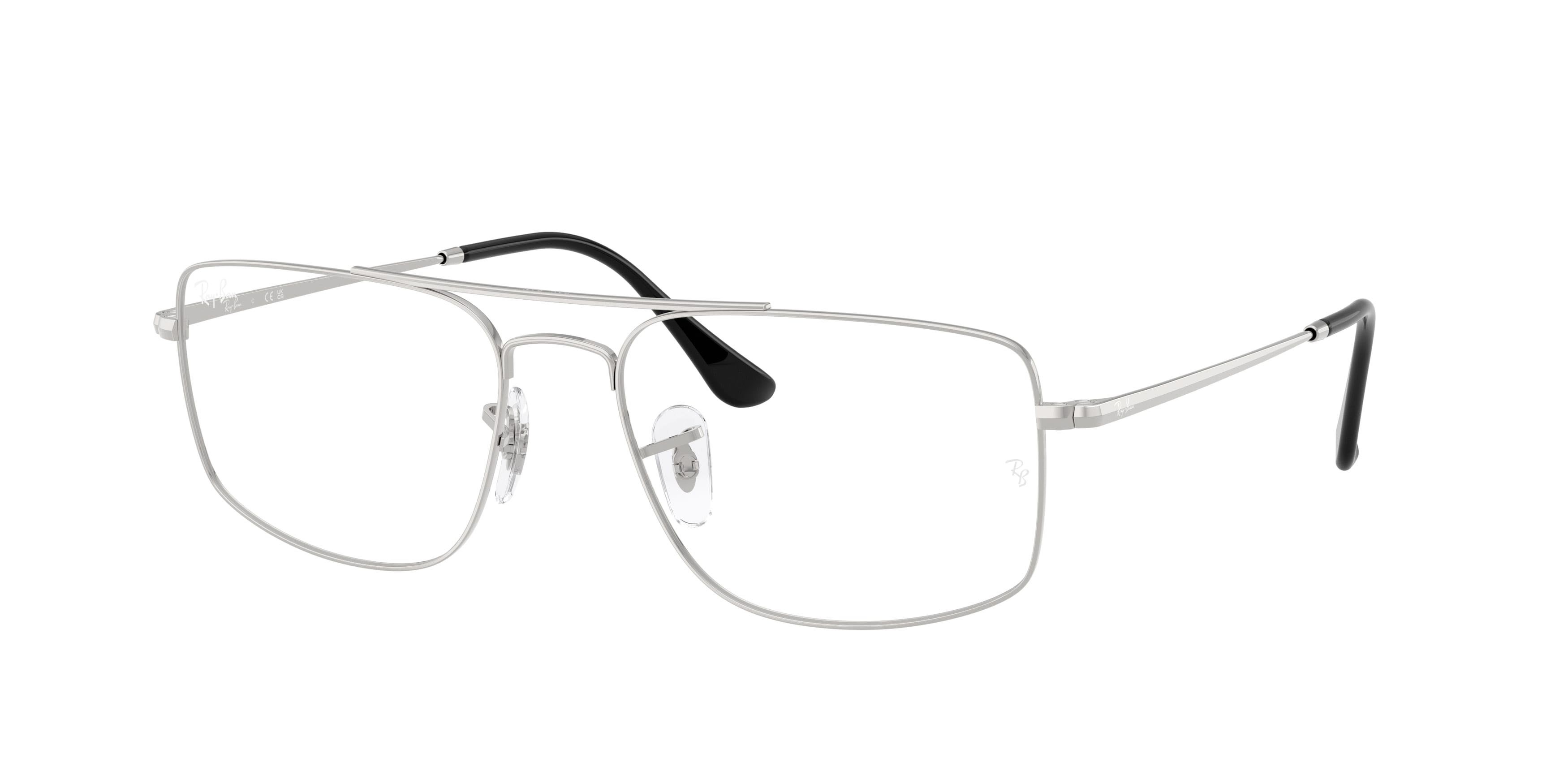 Occhiali da vista Ray-Ban RX 6579 (2501) - RB 6579 2501 colore argento forma quadrato lenti trasparente