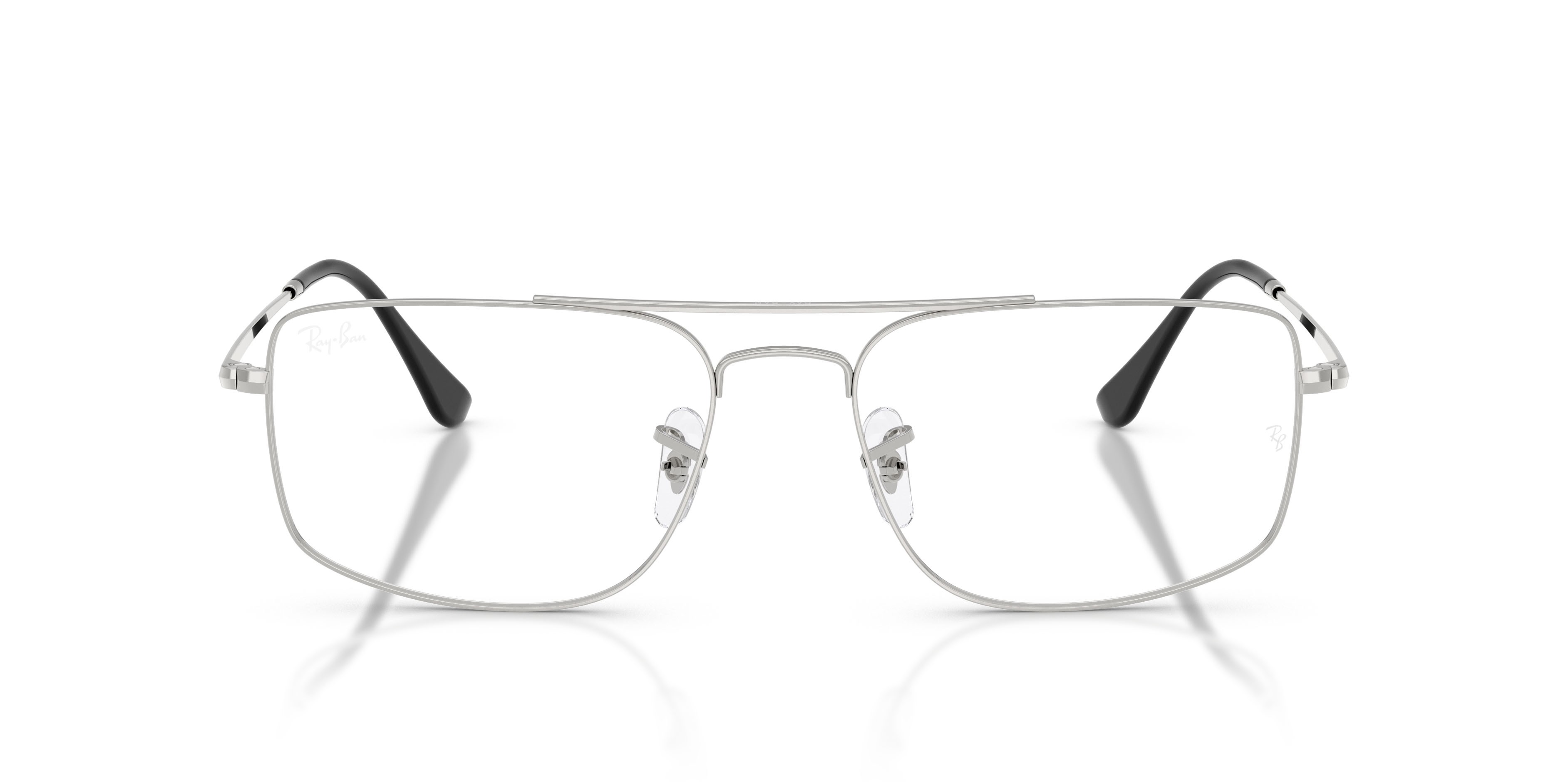 Occhiali da vista Ray-Ban RX 6579 (2501) - RB 6579 2501 colore argento forma quadrato lenti trasparente