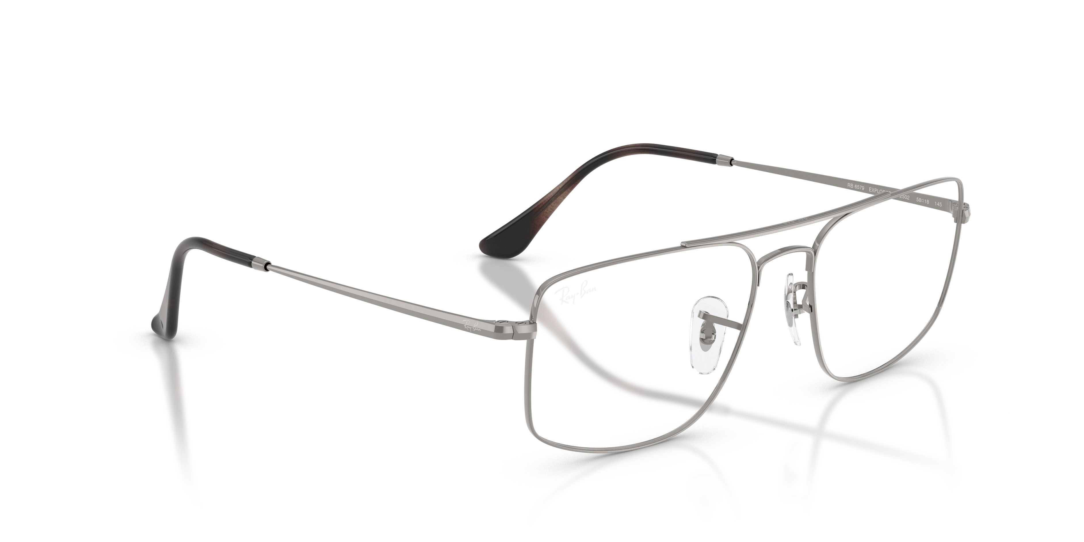 Occhiali da vista Ray-Ban RX 6579 (2502) - RB 6579 2502 colore gunmetal forma quadrato lenti trasparente