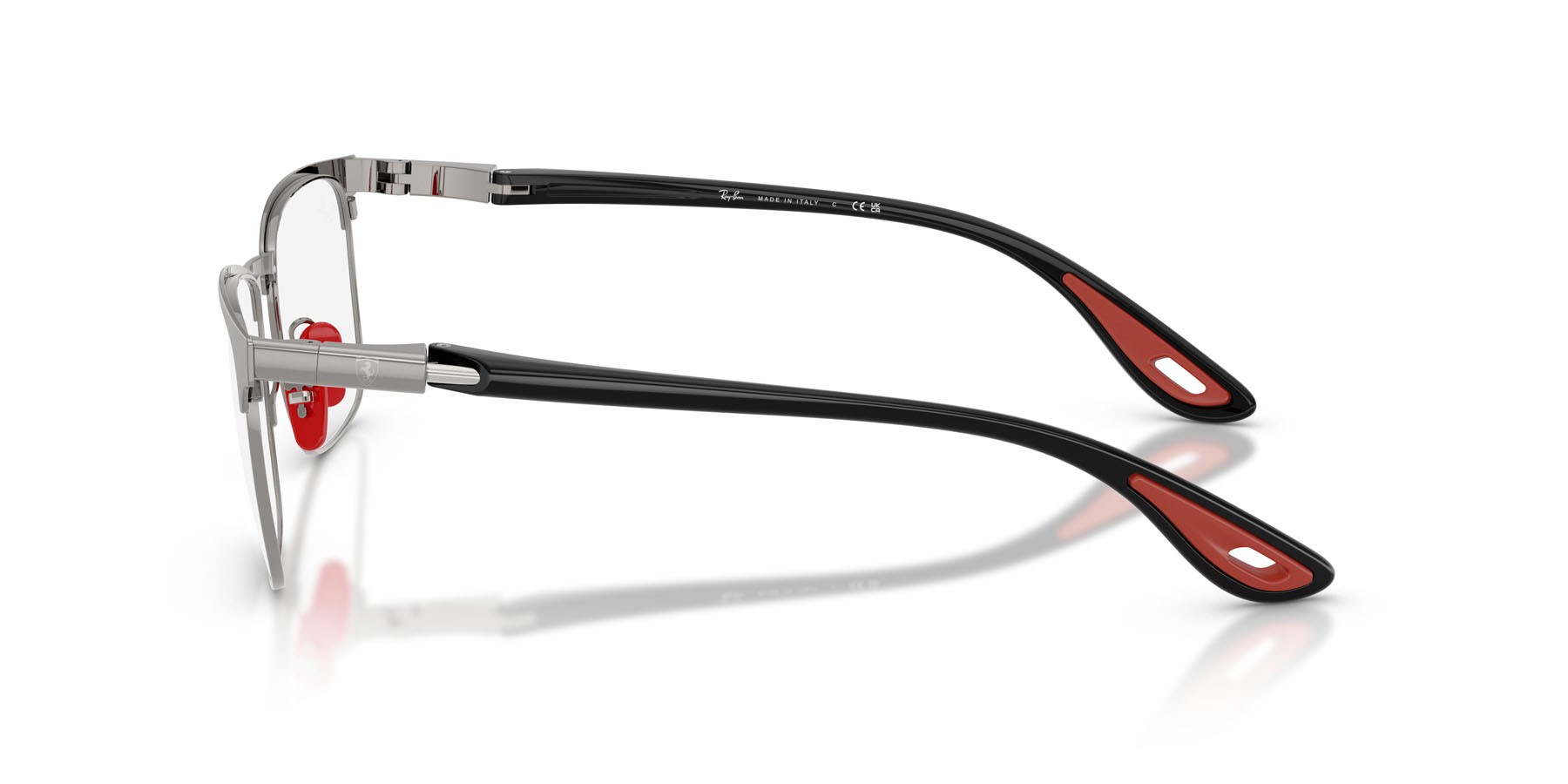 Occhiali da vista Ray-Ban Scuderia Ferrari RX 6621M (F129) - RB 6621M F129 colore grigio opaco su gunmetal forma quadrato lenti trasparente