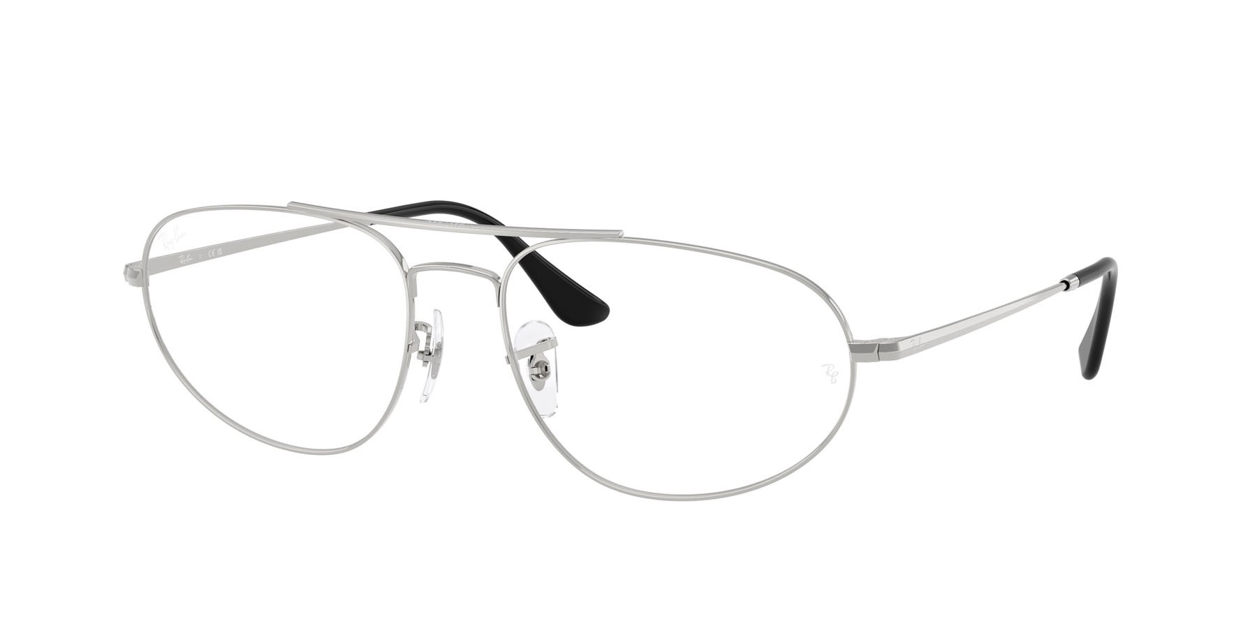 Eyeglasses Ray-Ban Explorer IV RX 6645 (2501) - RB 6645 2501 color argento shape irregular lenses trasparente