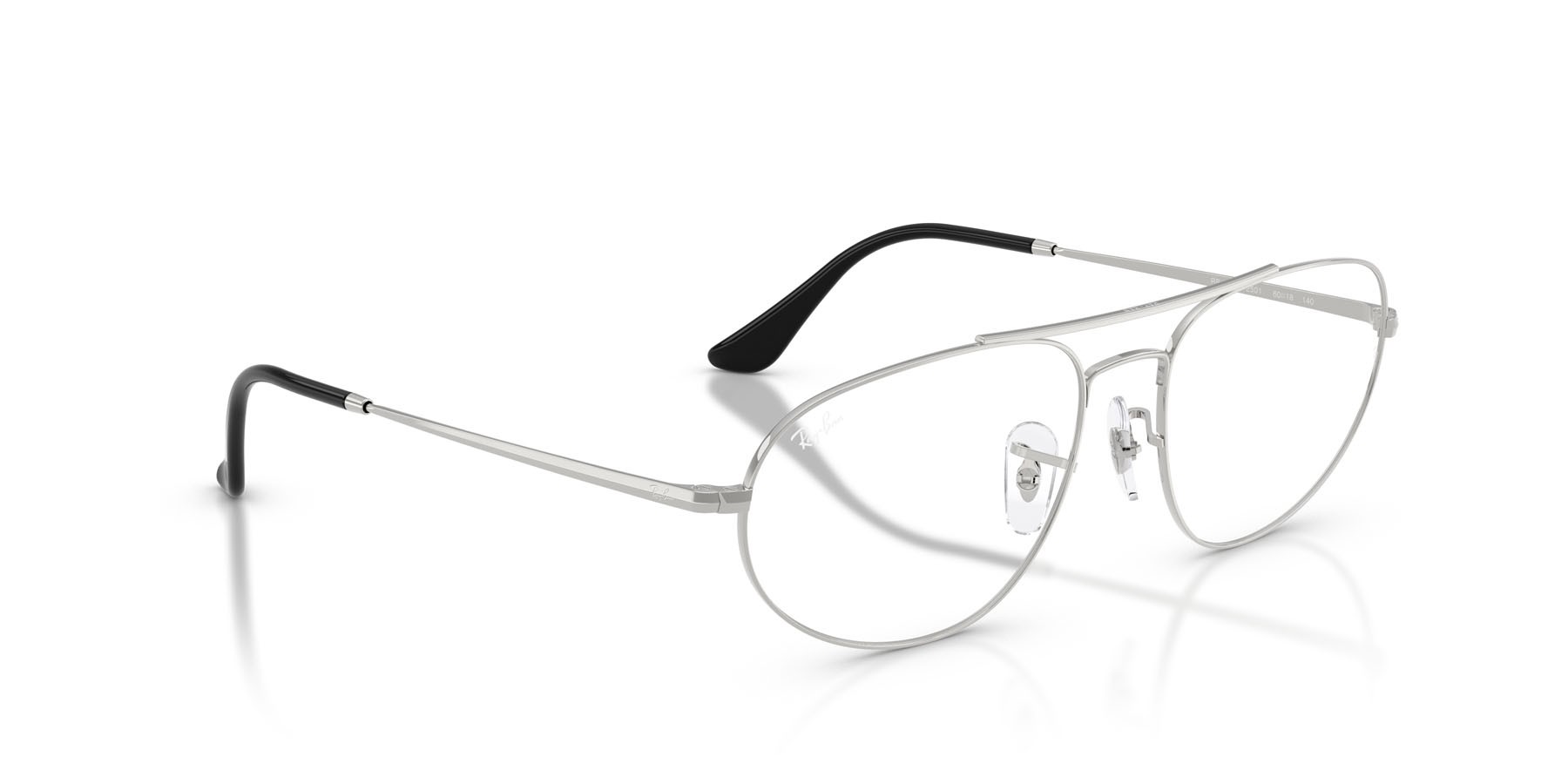 Eyeglasses Ray-Ban Explorer IV RX 6645 (2501) - RB 6645 2501 color argento shape irregular lenses trasparente